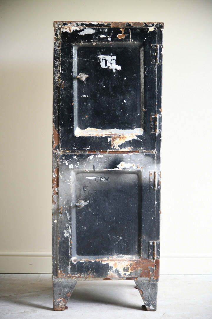 Original Mid 20th Century Industrial Double Locker photo furniture