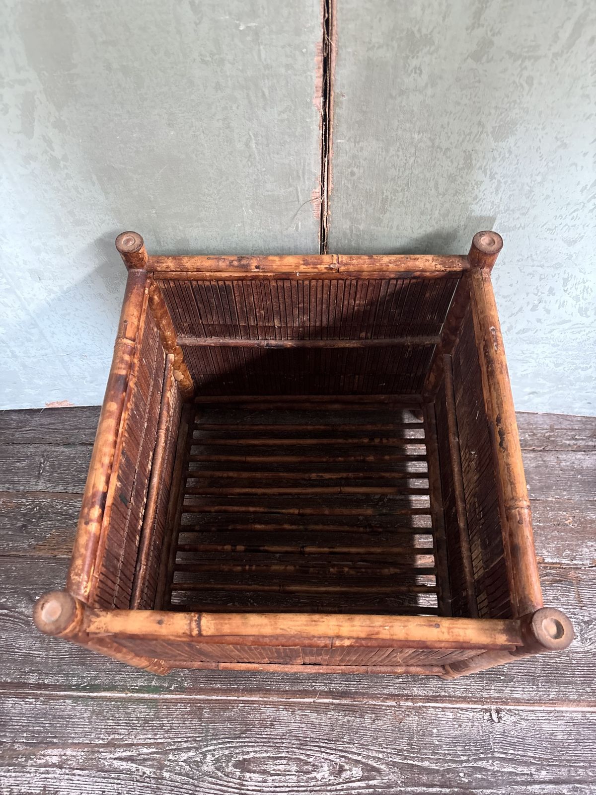 Mid Century Bamboo Planter, 1970s photo Home Decor