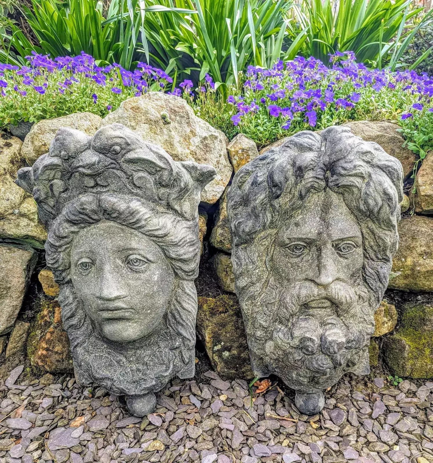 Vintage Poseidon & Aphrodite Wall Planters 0197.