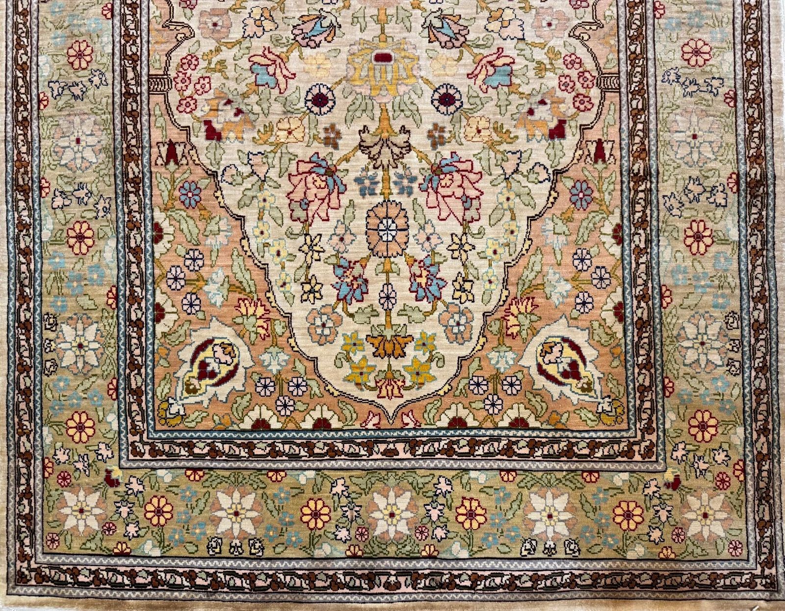 Vintage Turkish Silk Hereke Rug 1.09m X 0.68m photo buy