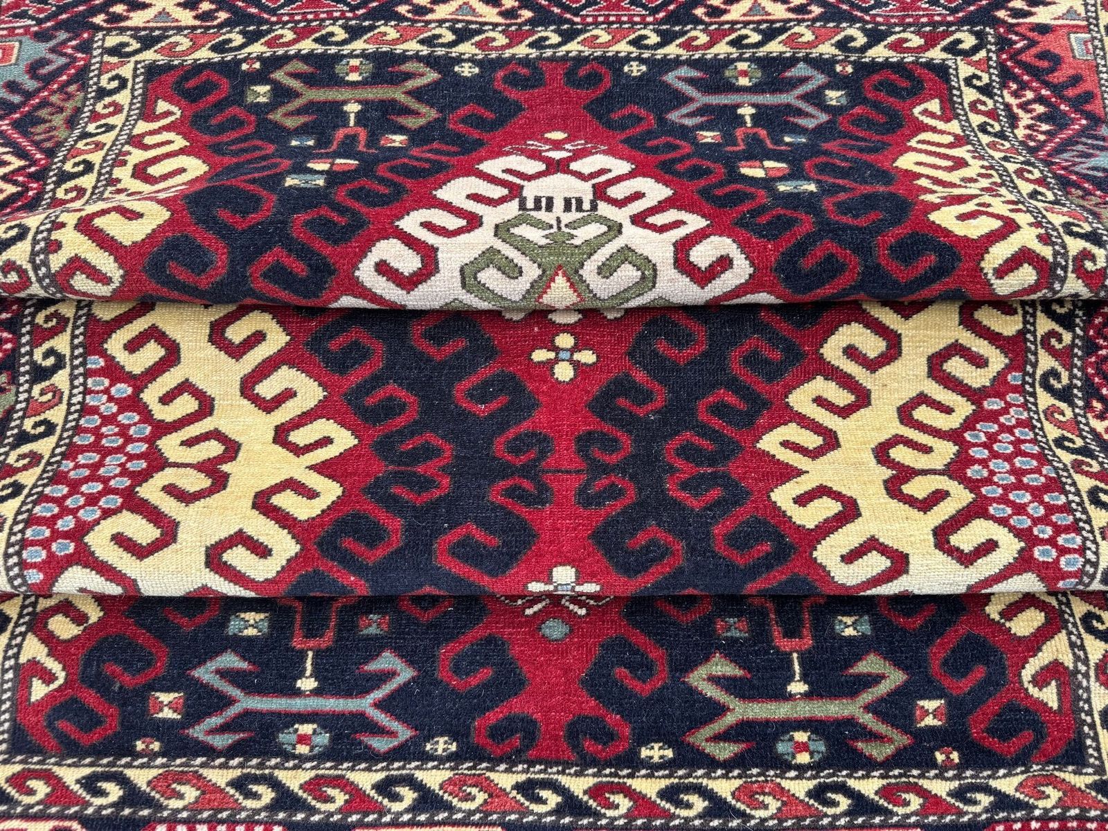 photo vintage Vintage Egyptisch Shirvan Tapijt 1,64 m x 1,08 m