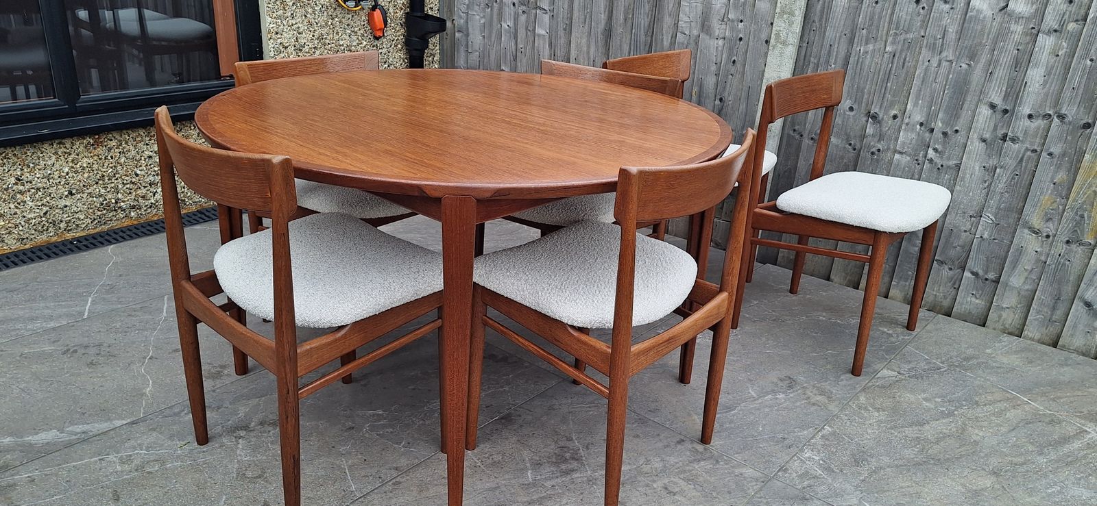Danish Table And Chairs By Henry Rosengren Hansen