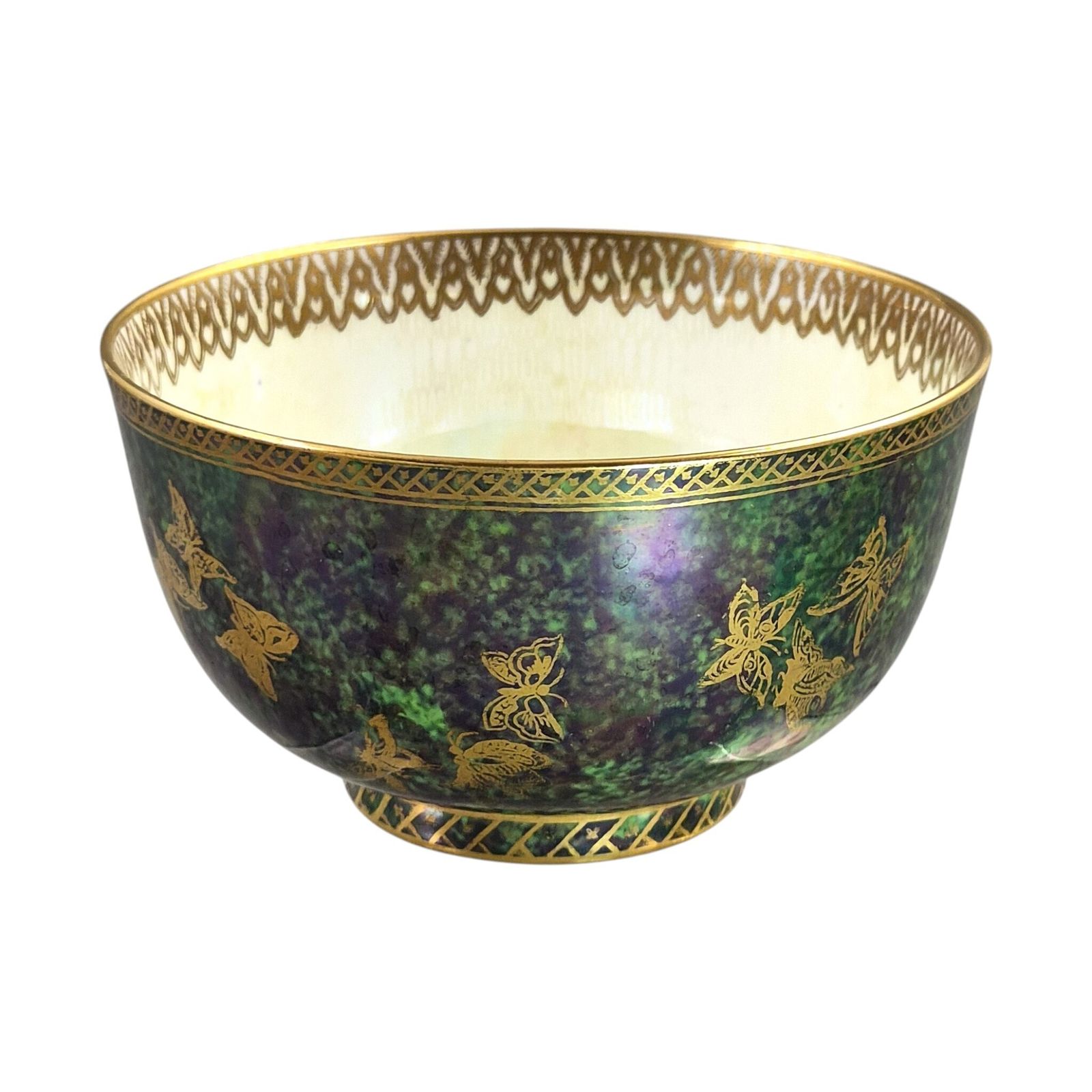 Daisy Makeig Jones Wedgwood Fairyland Lustre Green Butterfly Bowl, ca. 1920 photo furniture
