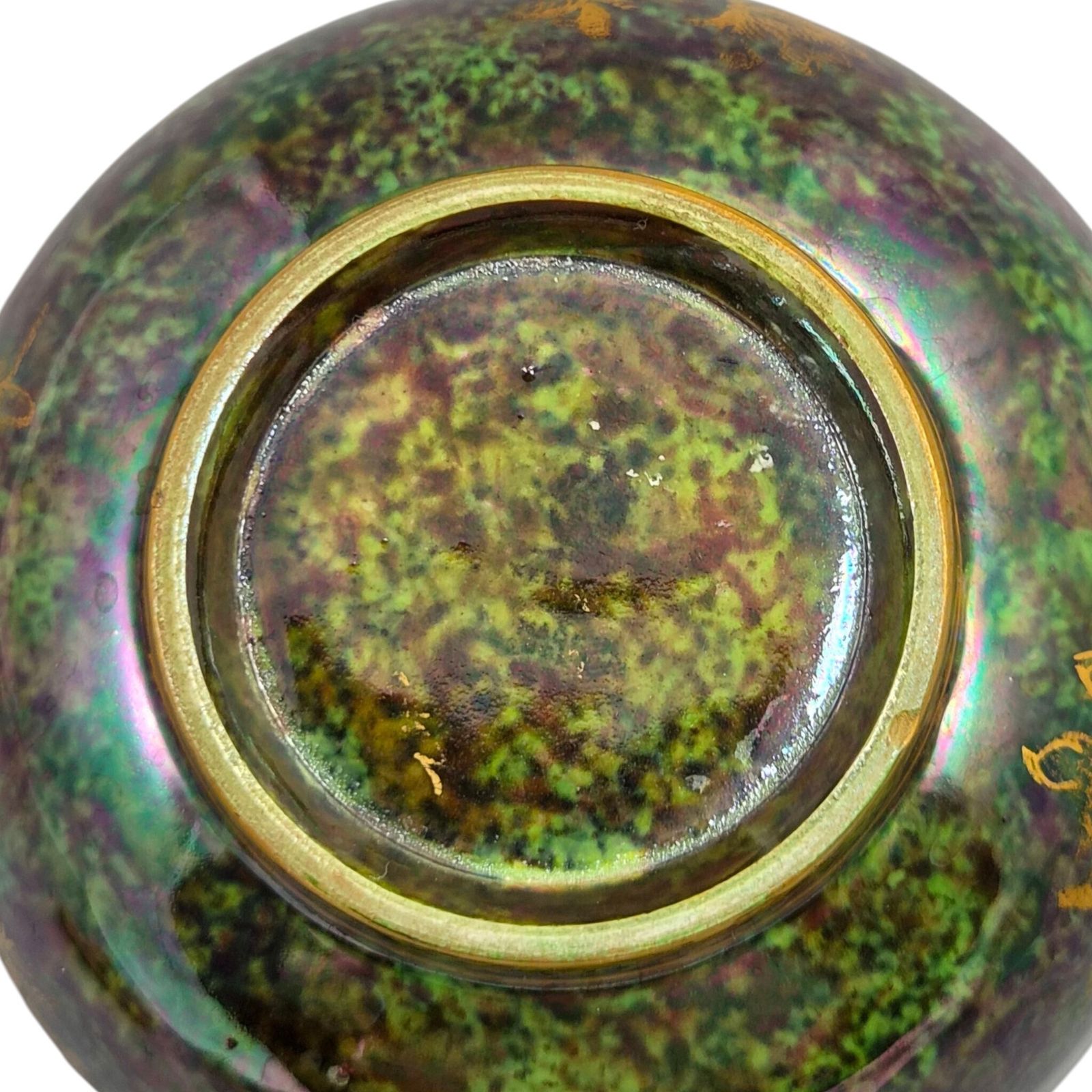 500.0 Daisy Makeig Jones Wedgwood Fairyland Lustre Green Butterfly Bowl, ca. 1920 photo