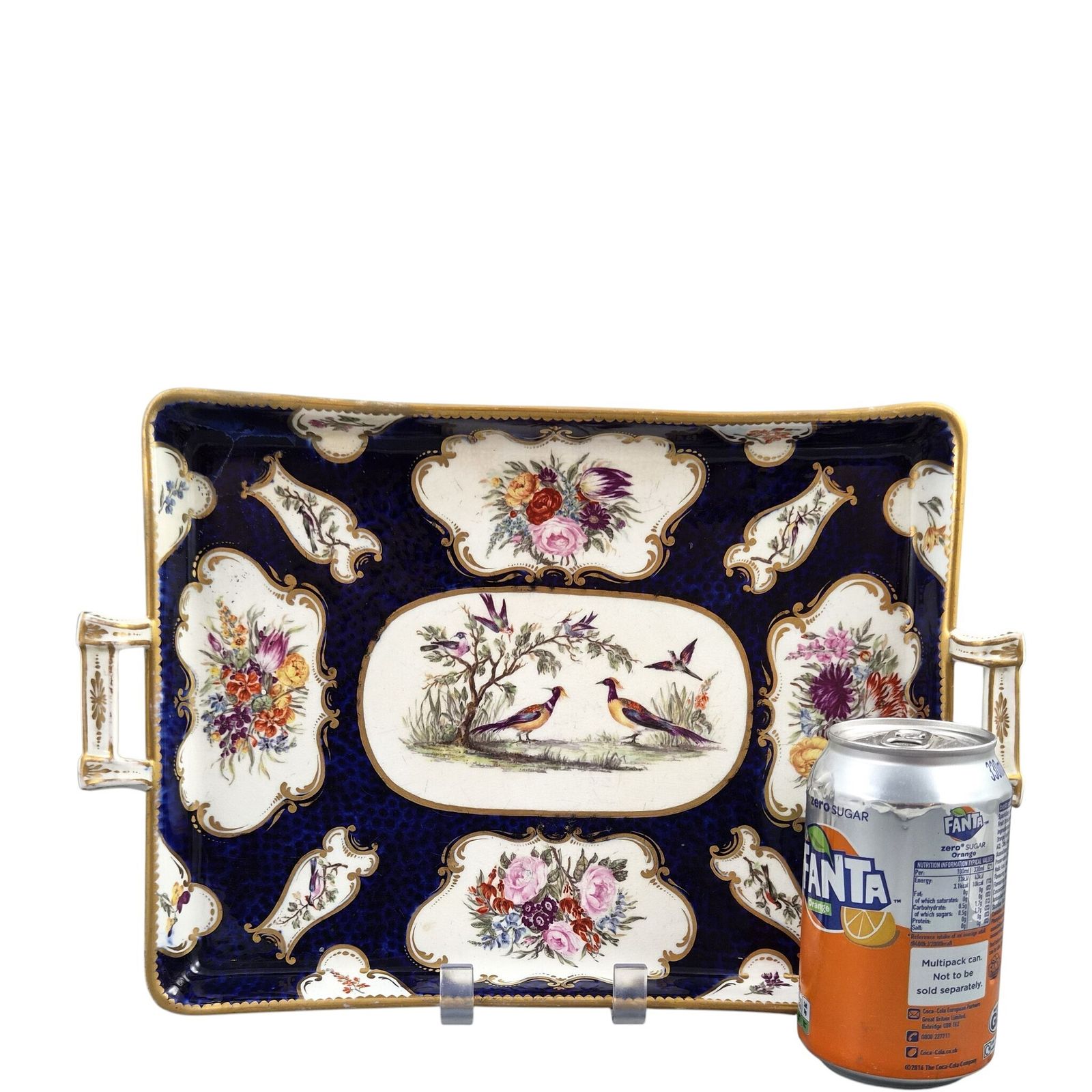 Woonaccessoires Engels dienblad met exotische vogels, Worcester en James Giles traditie, midden 19e eeuw photo
