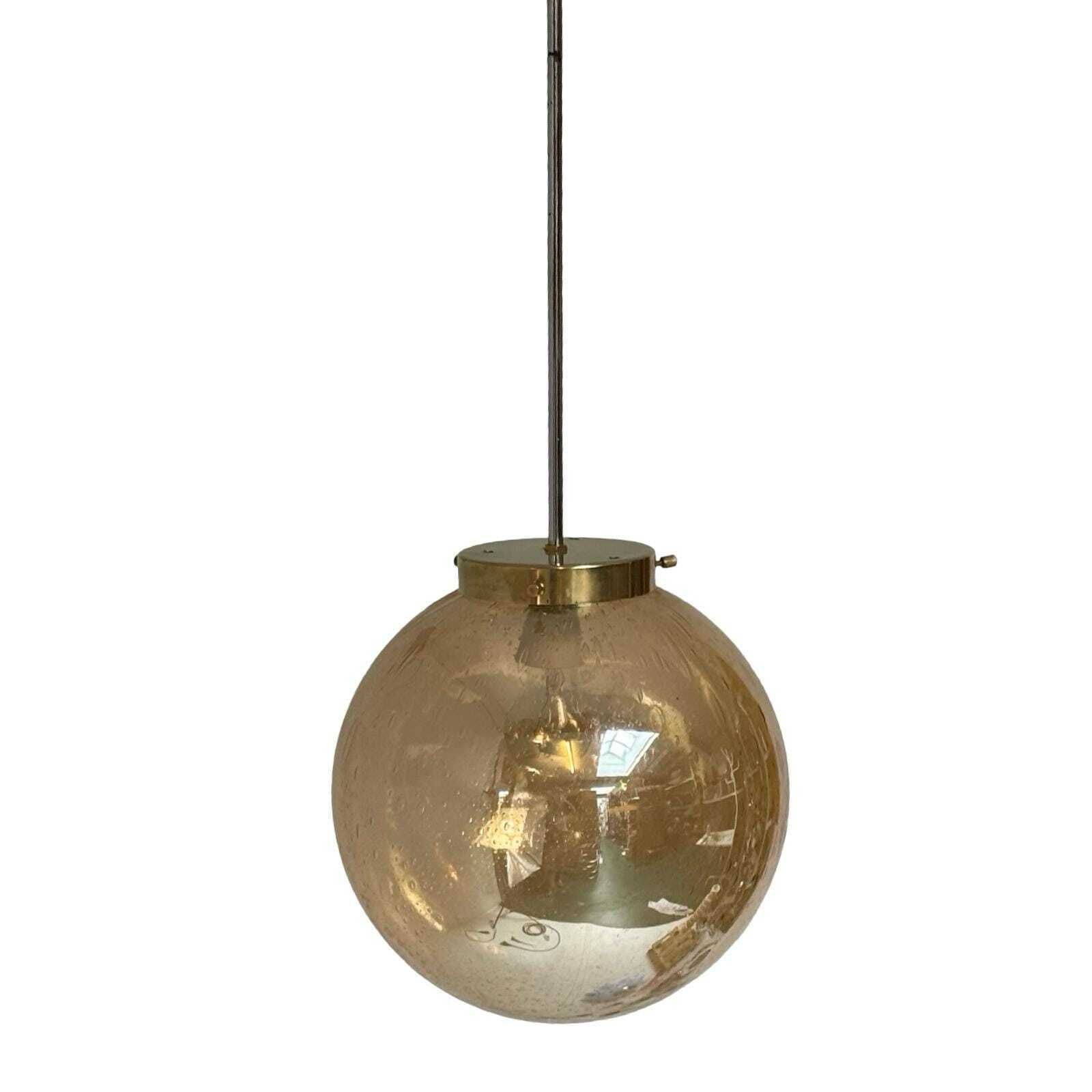 Art Deco hanglamp met bubbelglas | Messing en chroom | Meerdere beschikbaar photo for sale
