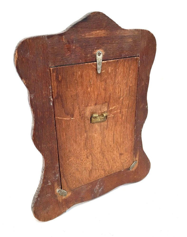 Antique Edwardian Wooden & Sterling Silver Photo Frame Art Nouveau Chester C1905 photo vinterior