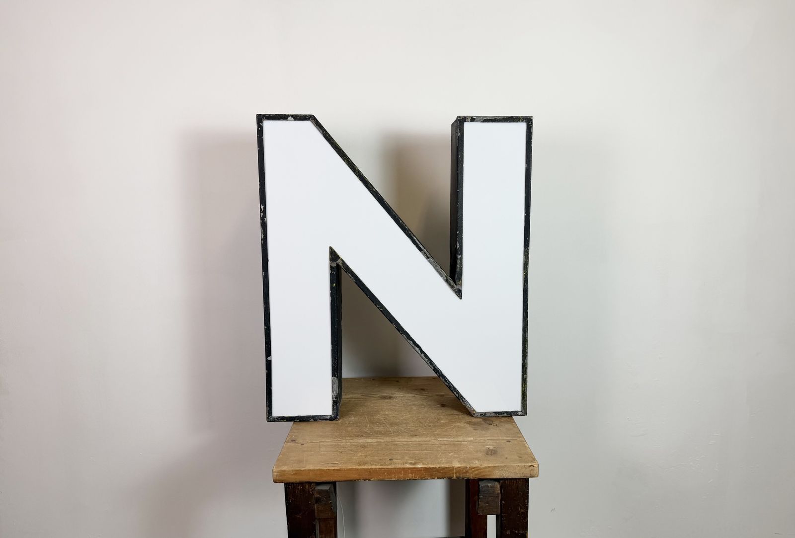 Large Vintage Illuminated Advertising Letter N , 1960s photo furniture