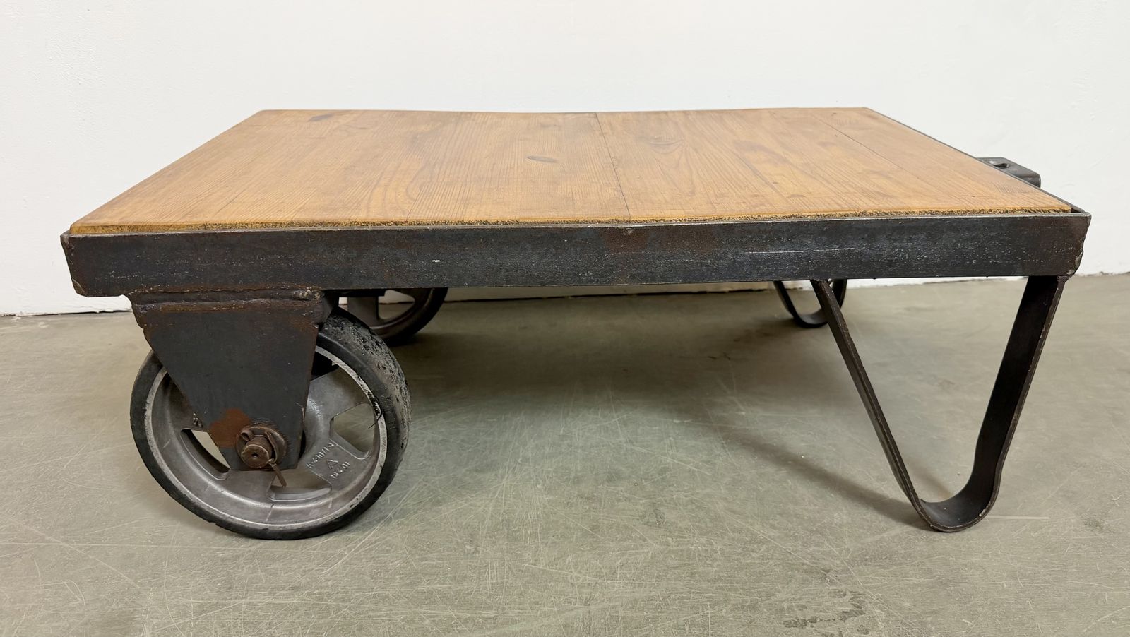 Furniture Black Industrial Coffee Table Cart, 1960s photo