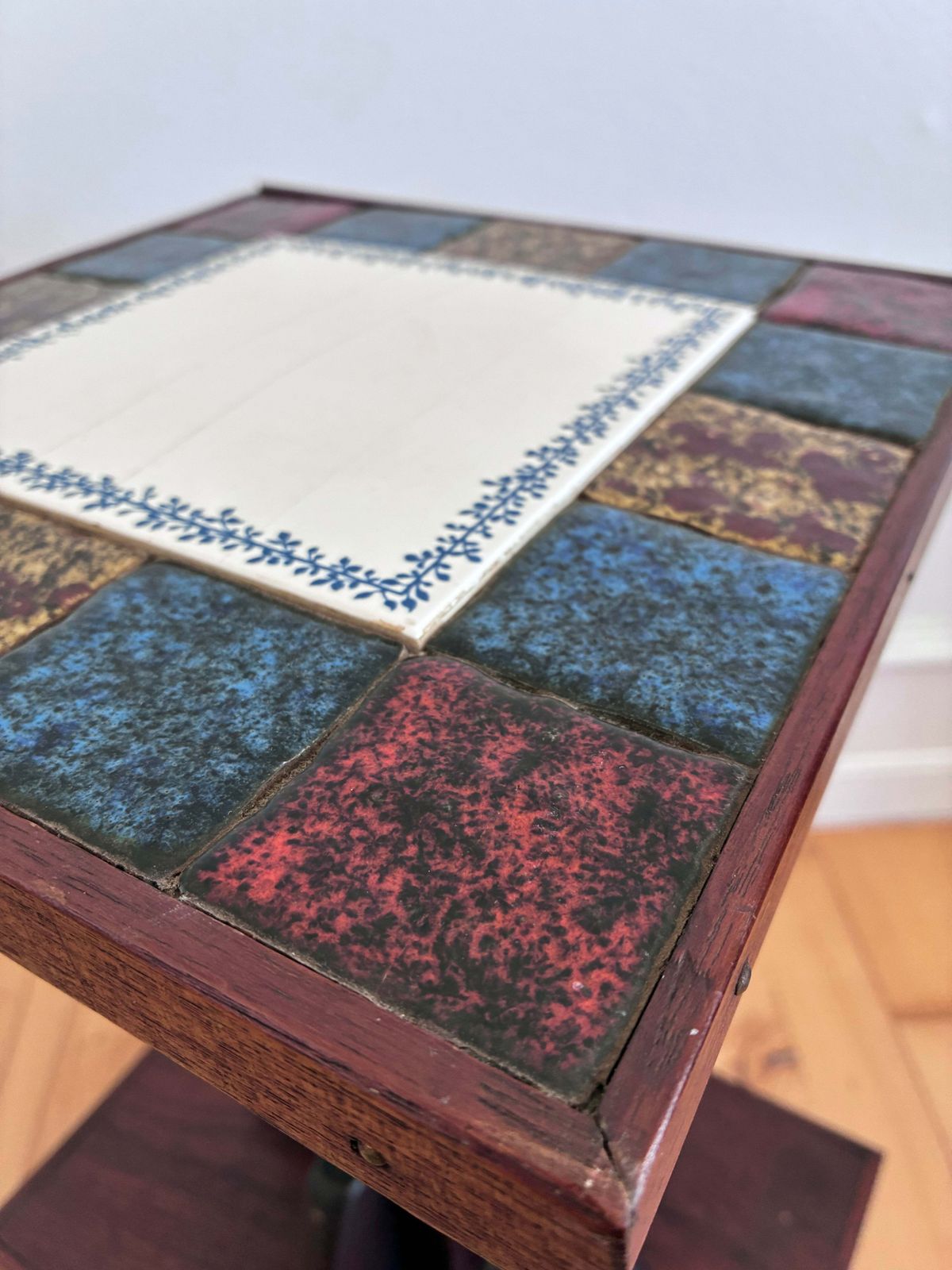 Vintage Arts And Crafts Tile Top Side Table / Plant Stand photo Furniture