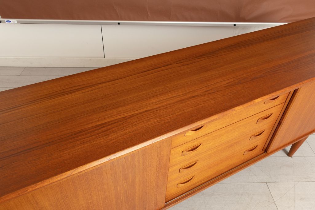 Furniture Midcentury Danish Sideboard In Teak By Clausen & Son C.1965 photo