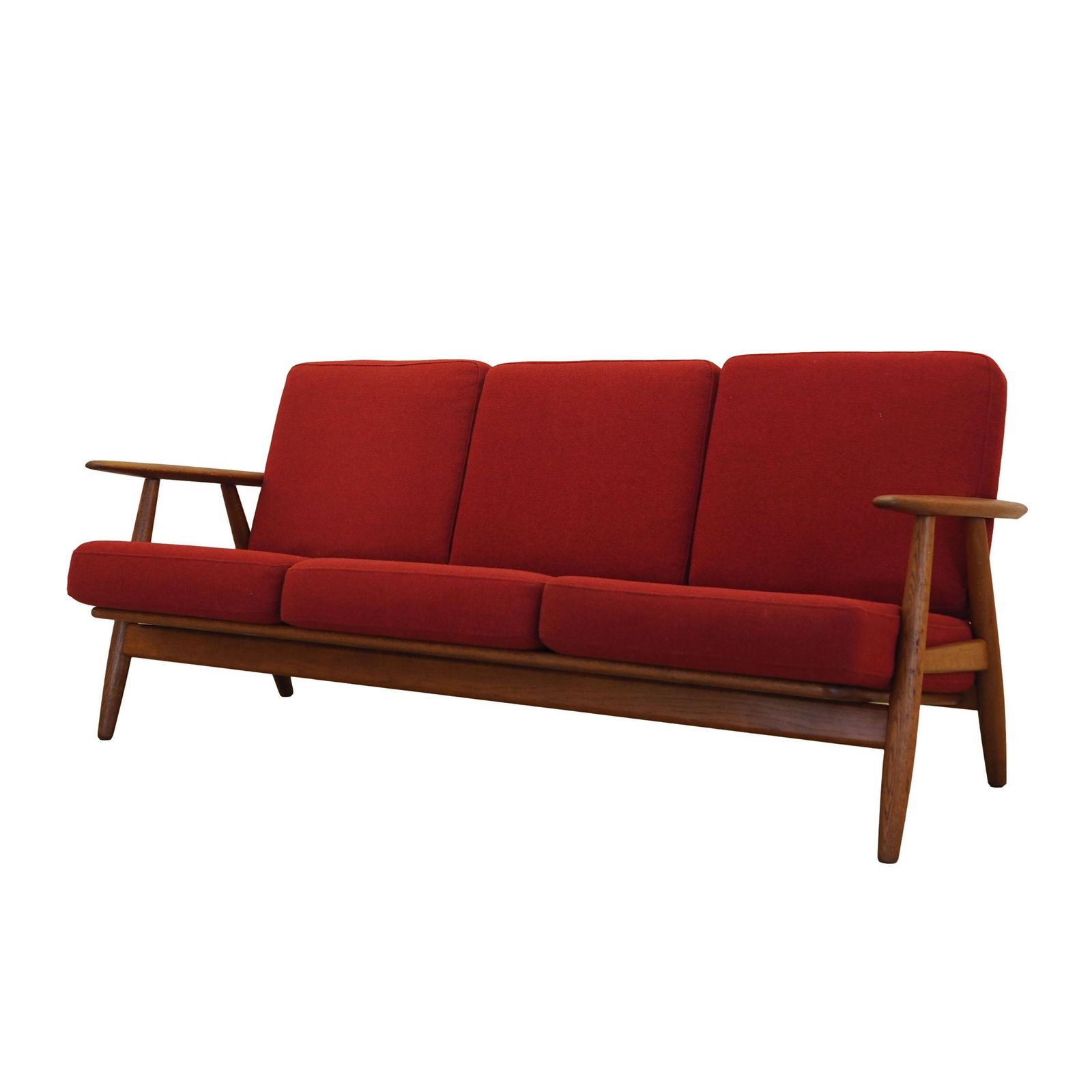 Rode bank Cigar, Deens design, jaren 1960, ontwerper: Hans J. Wegner, fabrikant: Getama