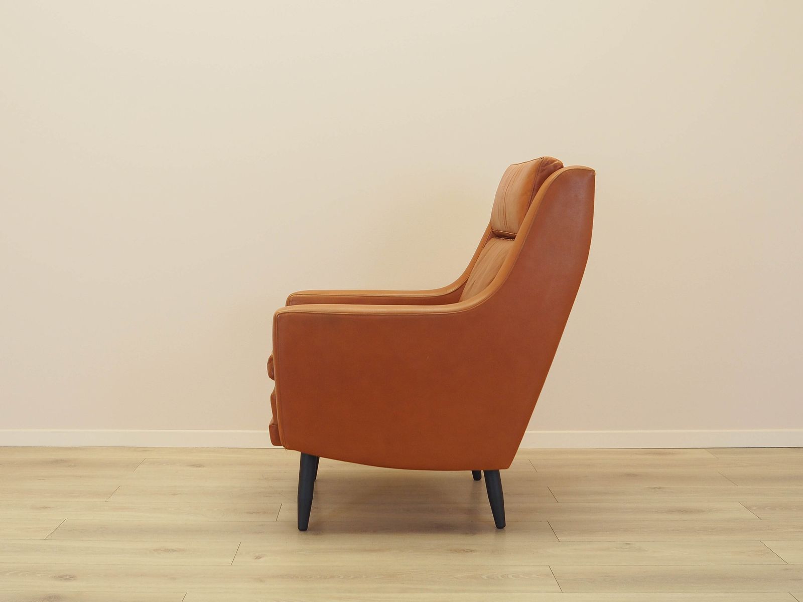 Oranje fauteuil, Deens design, jaren 1970, gemaakt in Denemarken photo Meubels