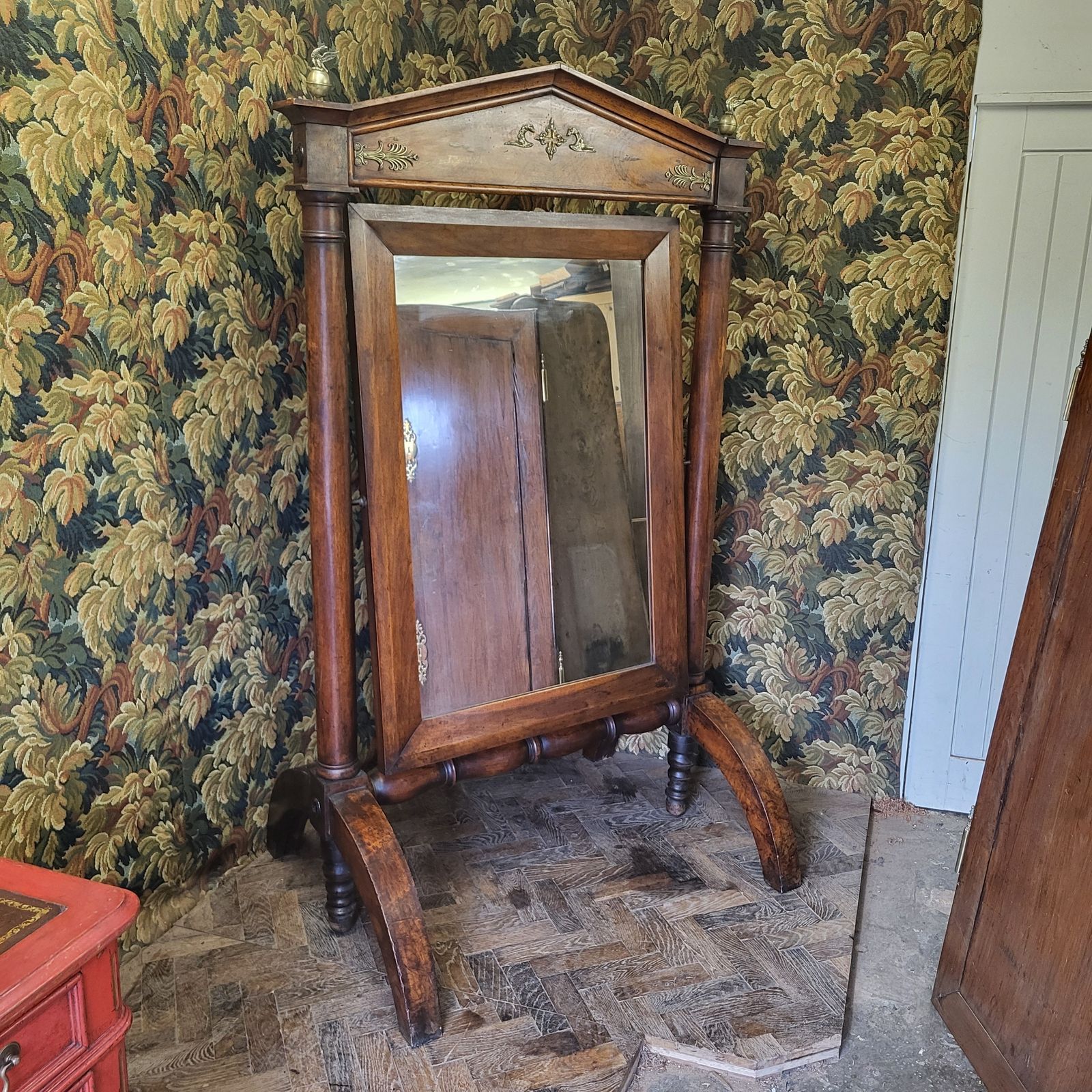 Large French Cheval Mirror, 1800s photo 1150.0