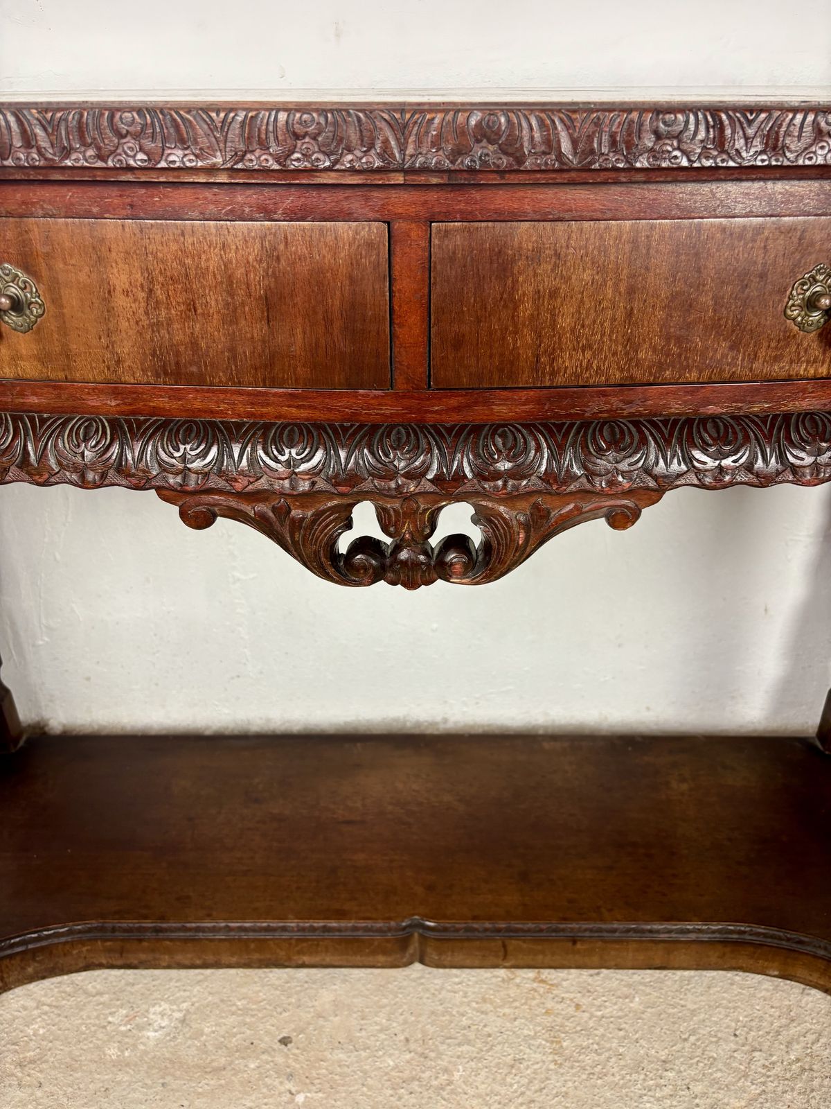 Mesa Consola 2 Cajones Color Caoba photo 2420.0