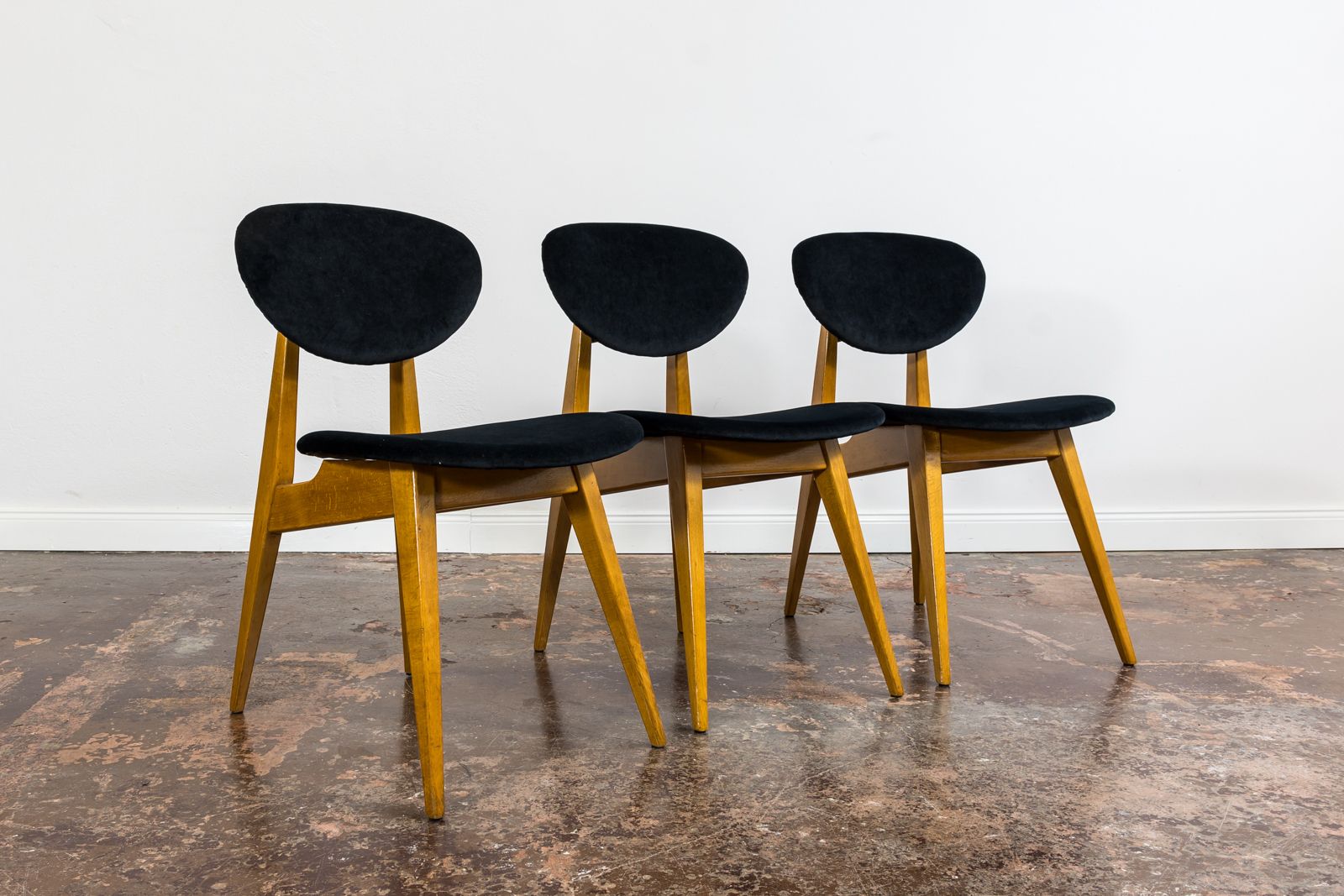 Mid-Century stoelen, Gfm 22 van J. Kędziorek, Polen, jaren 1960, set van 3