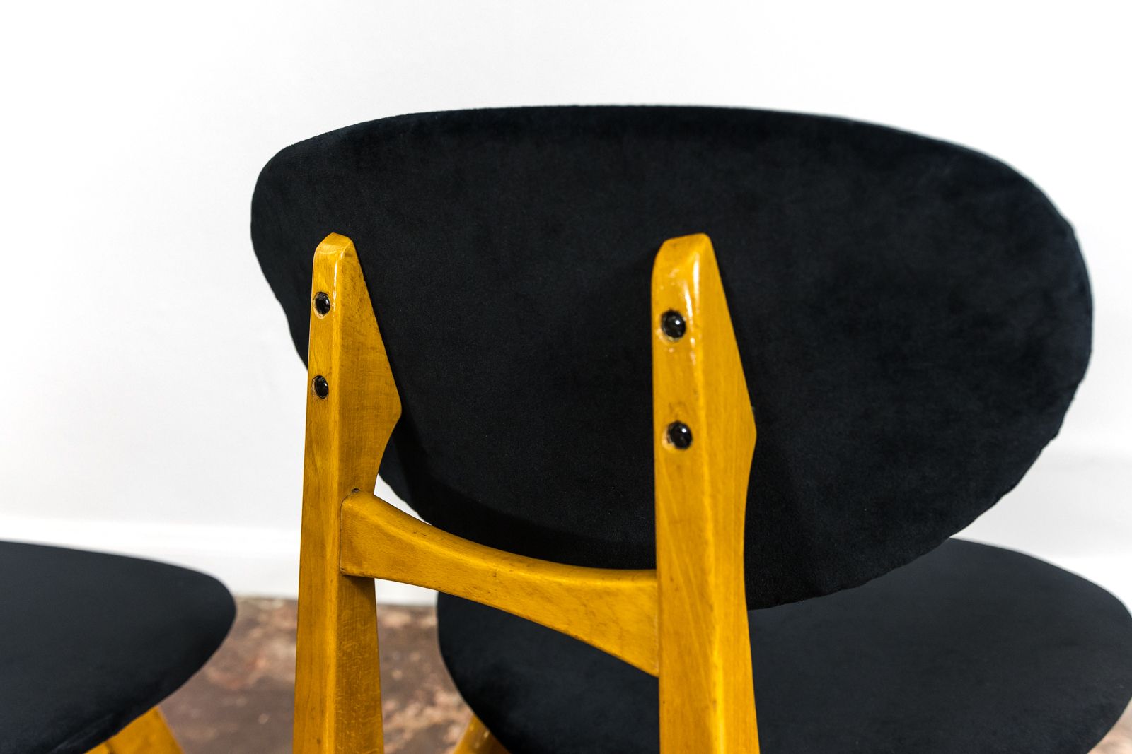 Mid-Century stoelen, Gfm 22 van J. Kędziorek, Polen, jaren 1960, set van 3 photo vintage