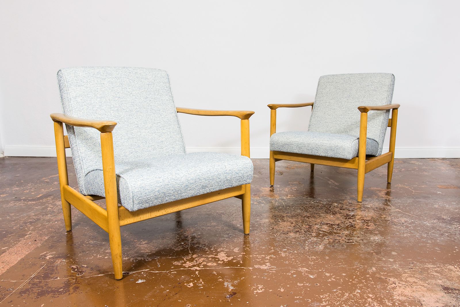 Vintage Fauteuils Gfm 142 Van Edmund Homa, Gfm, Polen, Ca. Jaren 1960, Set Van 2 photo 1100.0