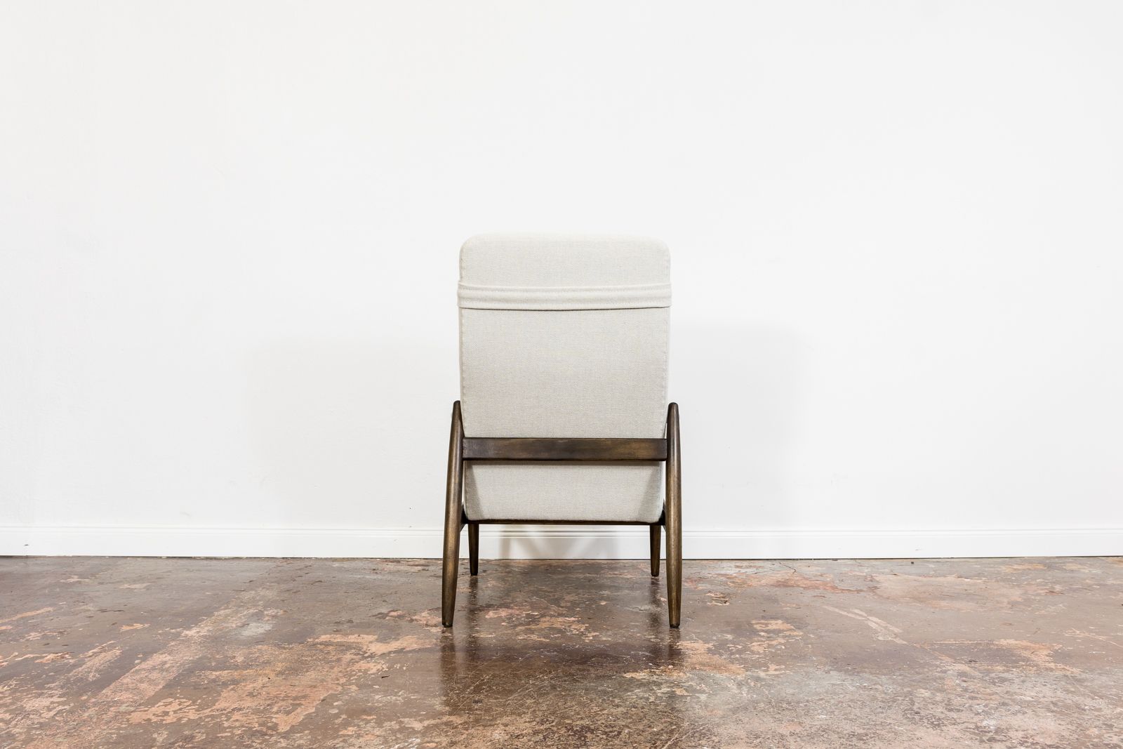 Mid-Century Modern fauteuil met hoge rugleuning van Edmund Homa in Kvadrat-stof, GFM, Polen, jaren 1960 photo buy
