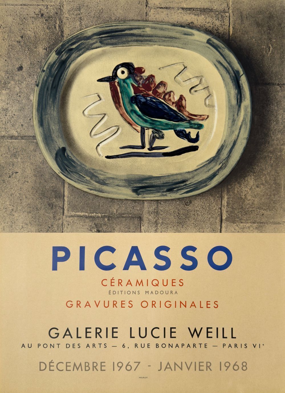 Pablo Picasso Poster Expo 67   Galerie Lucie Weill   Au Pont Des Arts