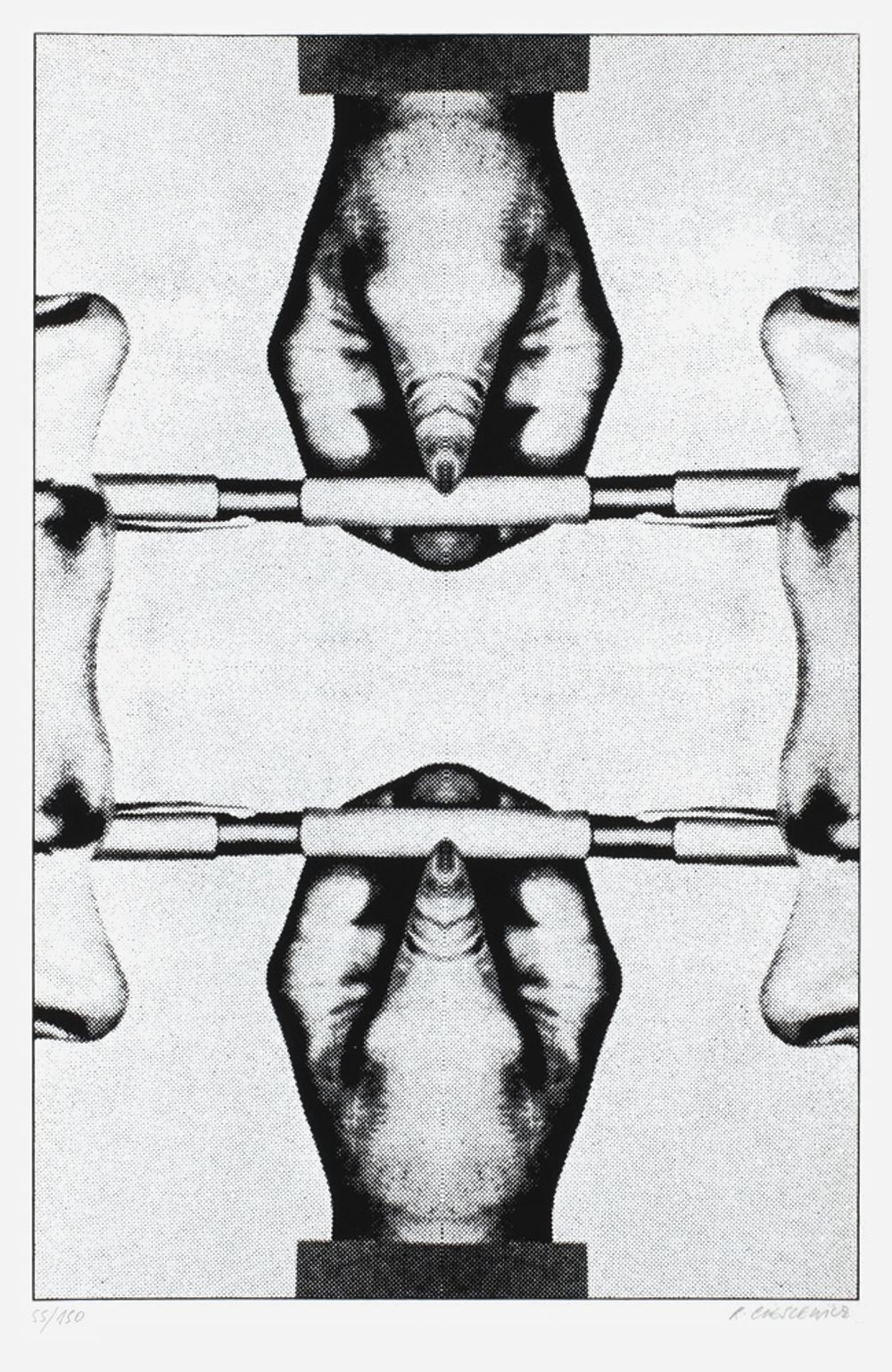 Sérigraphie signée Roman Cieslewicz Paralèlle 1974