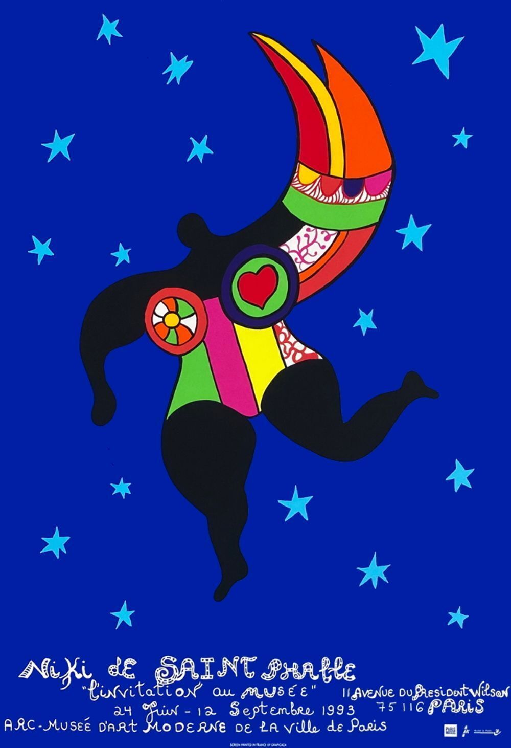 Affiche Niki de Saint Phalle Expo 93 L'invitation au Musée