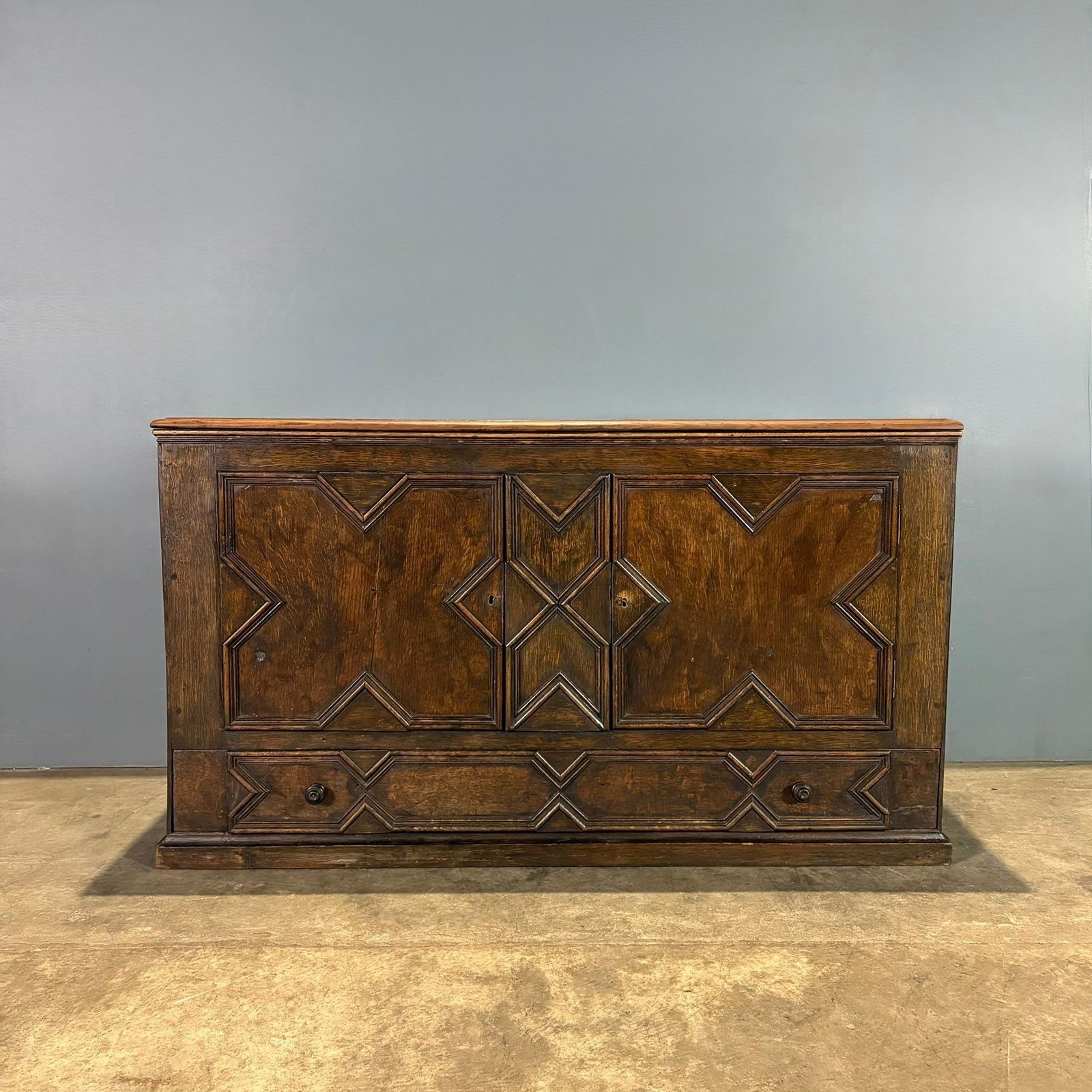 Antique Carved Oak Geometric Blanket Box/Chest Coffer Regency photo furniture
