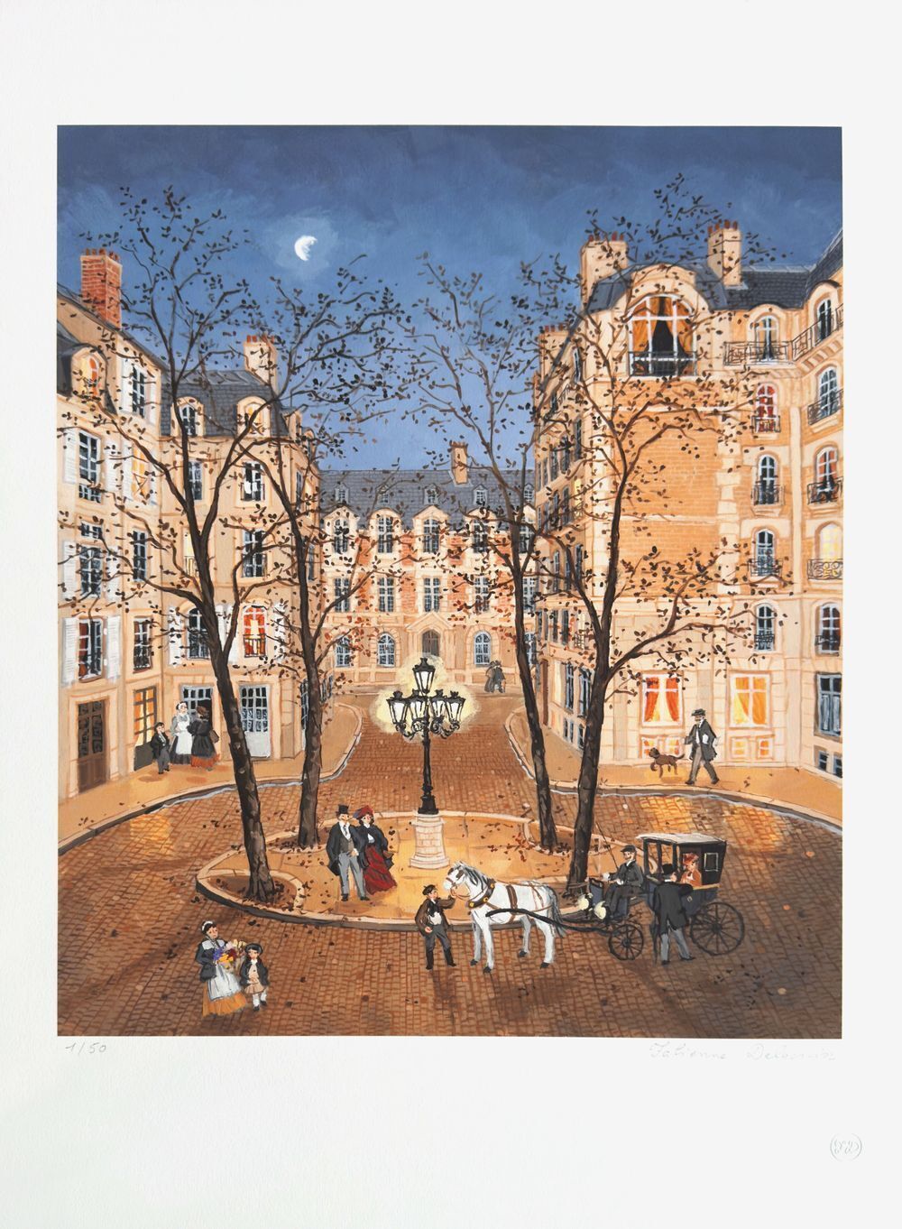 Fabienne Delacroix Signed Archival Pigment Print Le Coeur De Paris   Place Furstenberg 2024