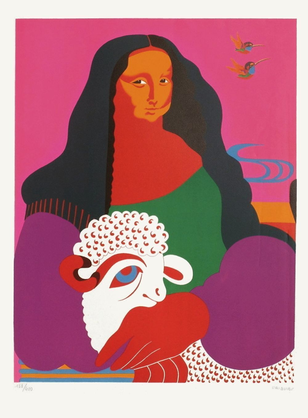 Nicolas Uriburu Gesigneerde Lithografie La Joconde 1967