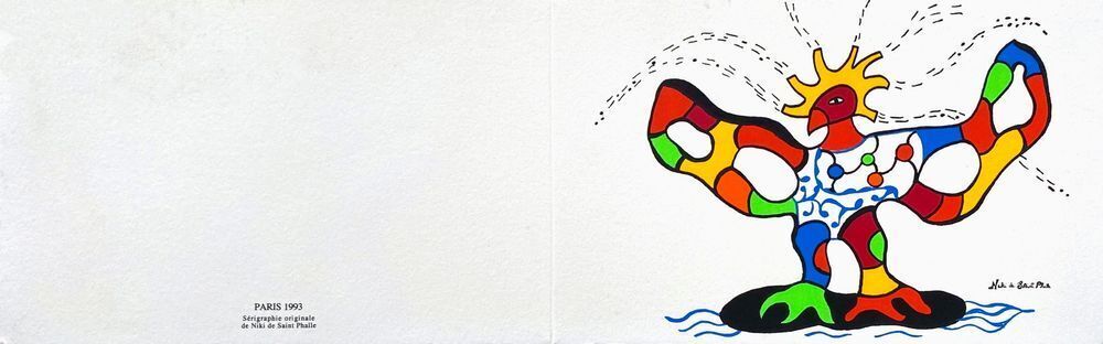 Niki De Saint Phalle Zeefdruk Oiseau De Feu Blanc 1993 photo furniture