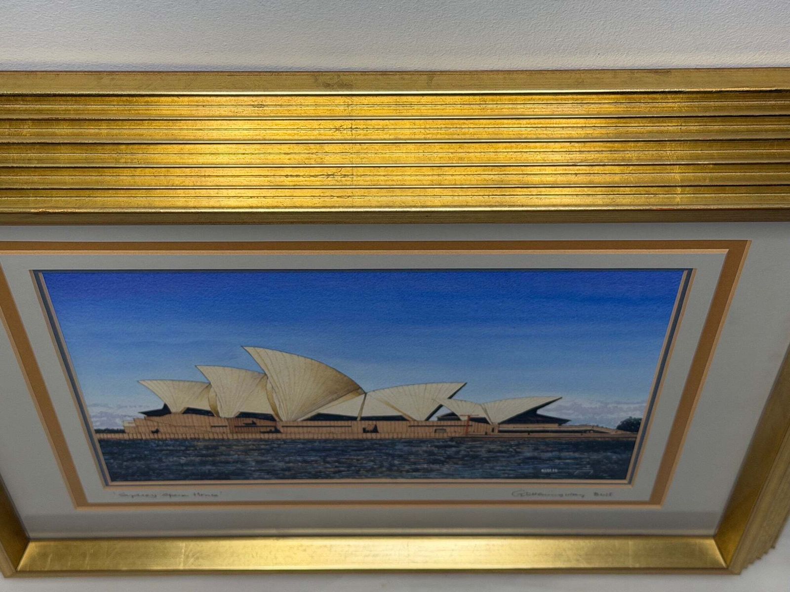 Vintage Sydney Opera House Painting Signed By G. Douglas Hemingway Dated 1977 photo vintage