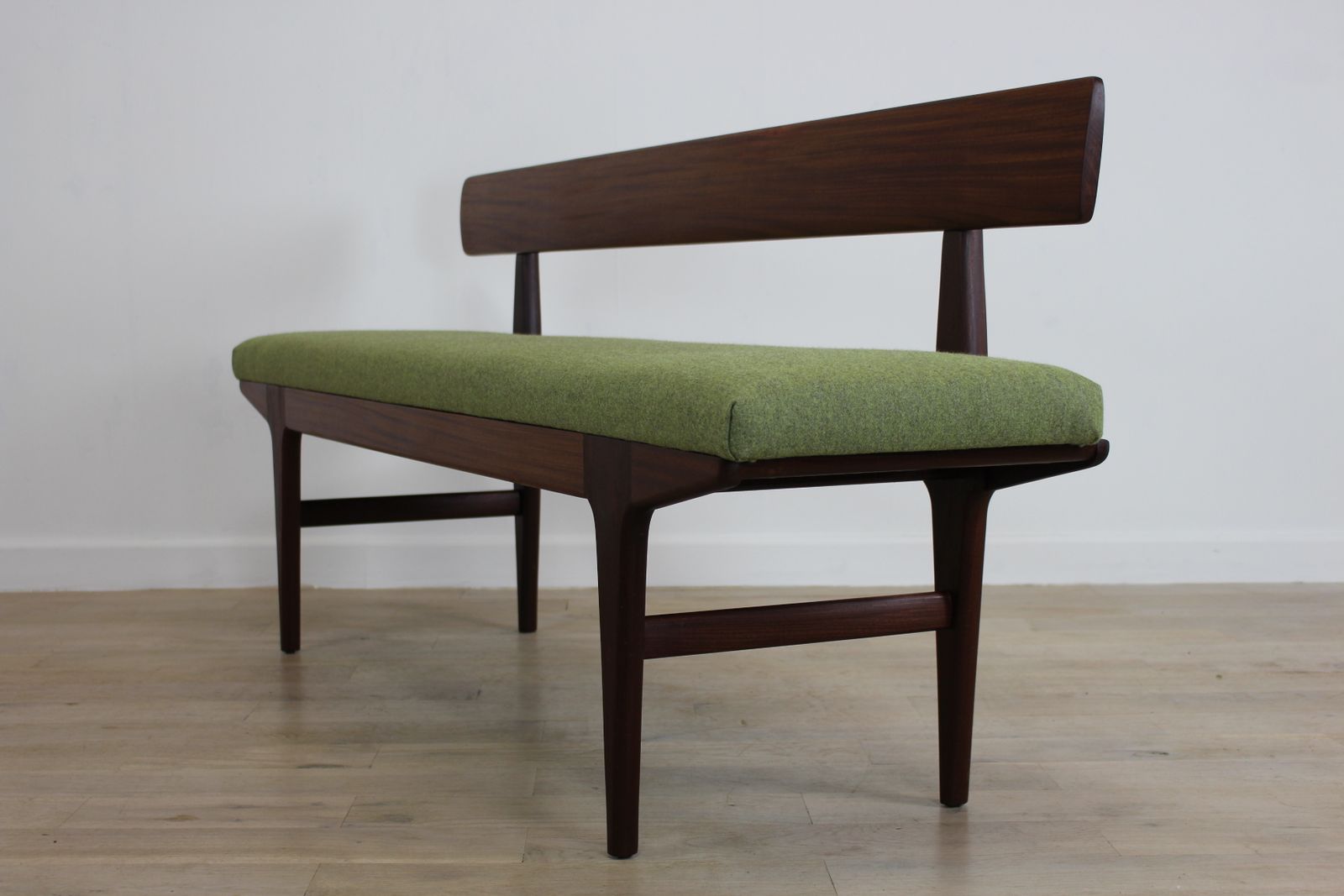 A Younger Afrormosia Teak Bench Designed By John Herbert photo furniture