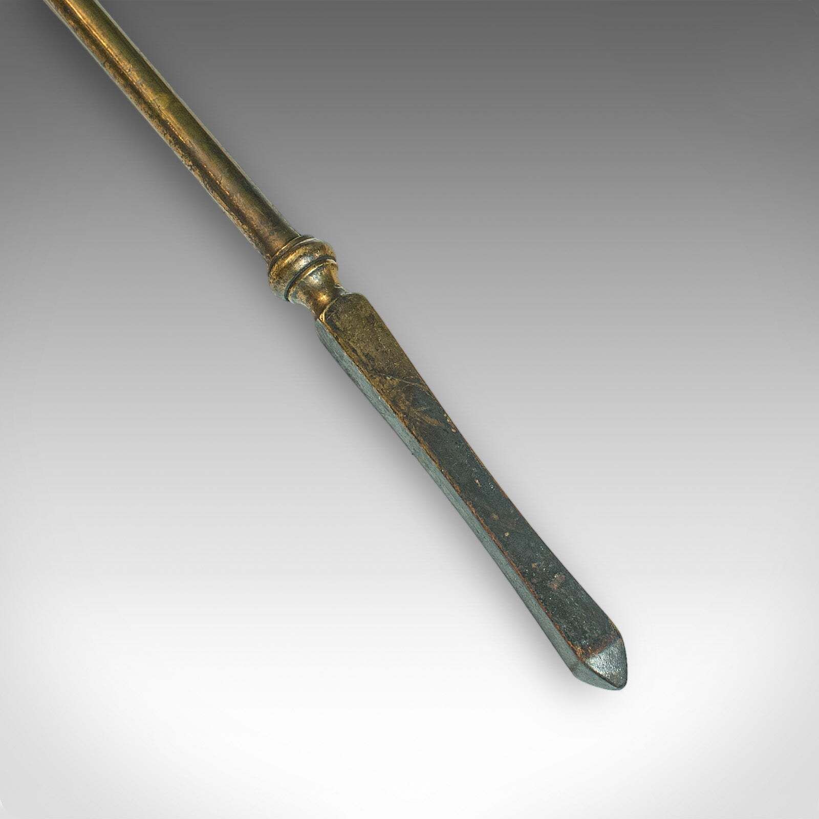 photo furniture Set Of 3 Antique Fireside Tools, English, Tongs, Poker, Art Nouveau, Victorian