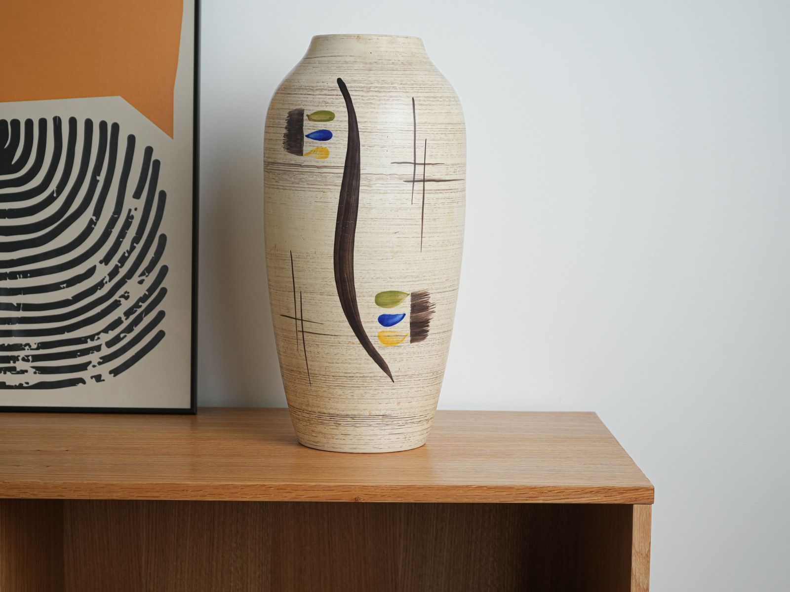 Home Decor Ceramic Vase, German Design, 1970s, Made In West Germany photo