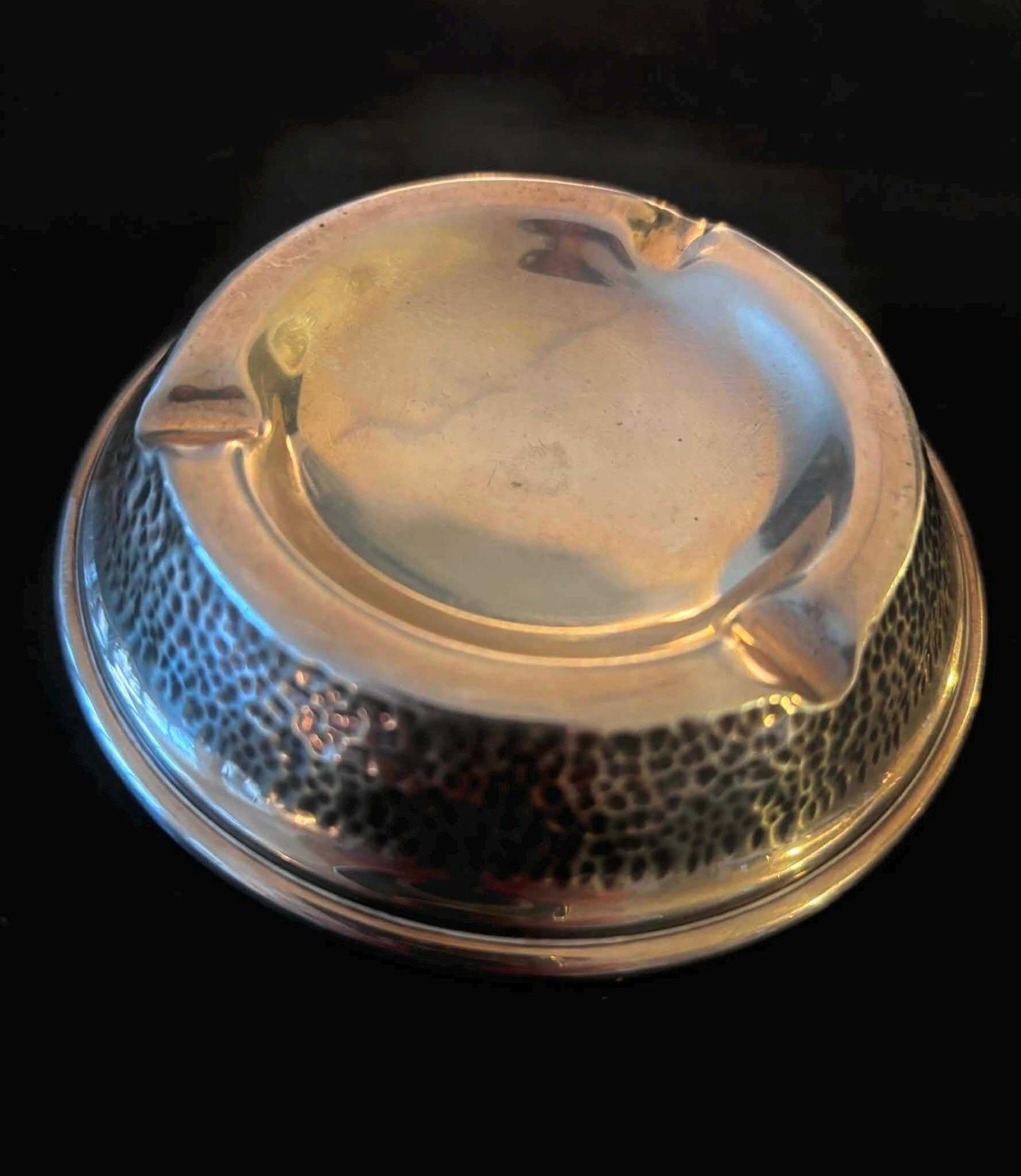 Zilveren 925 Ashtray Vintage Los Ballesteros Taxco Sterling Zilver Gehamerd Mexicaans Zilver Ringenschaaltje, Sleutelschaal, Catchall, 90 Gram photo buy