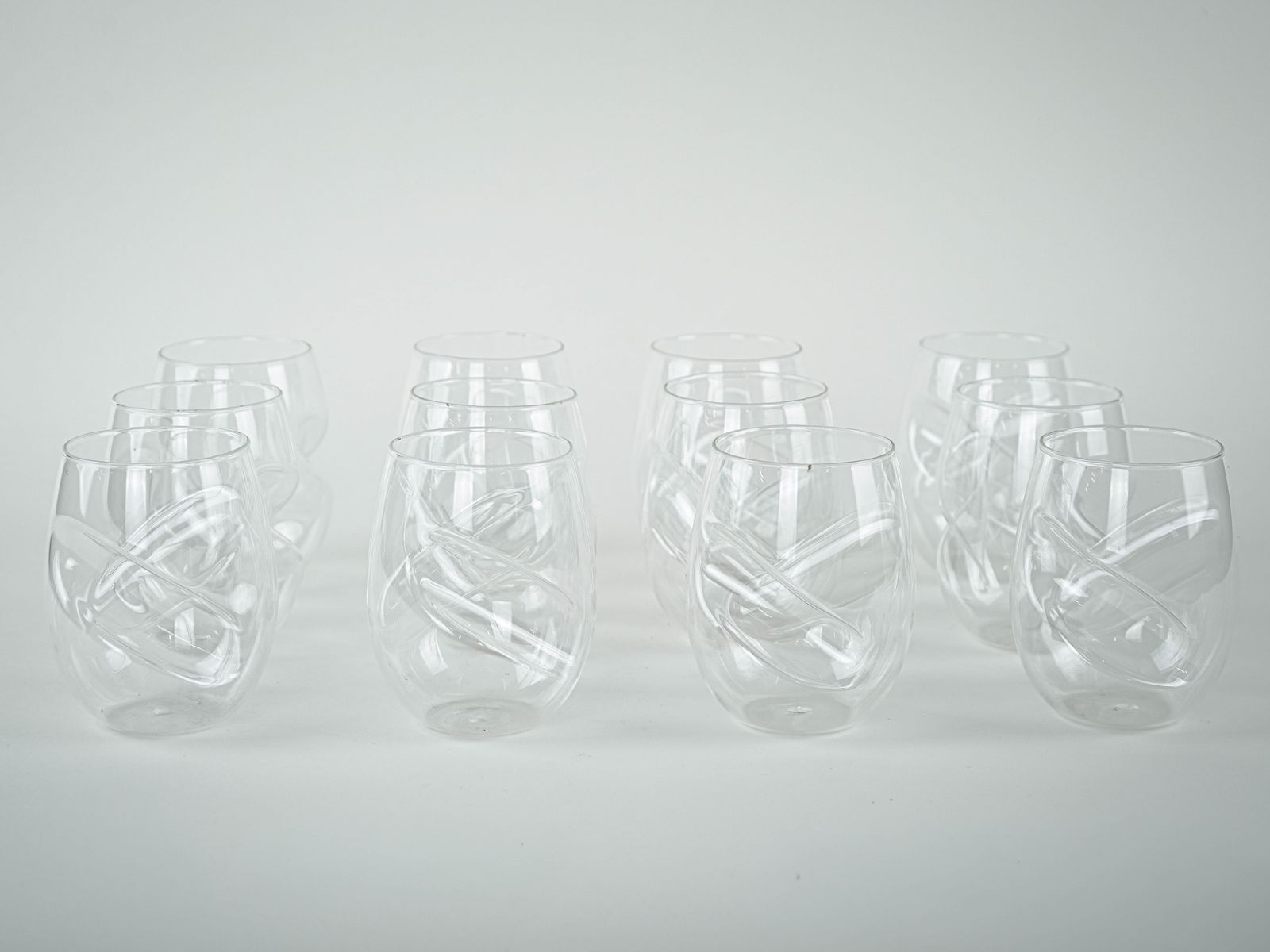 Service de verres, design danois, années 1970, fabriqué au Danemark photo Décoration