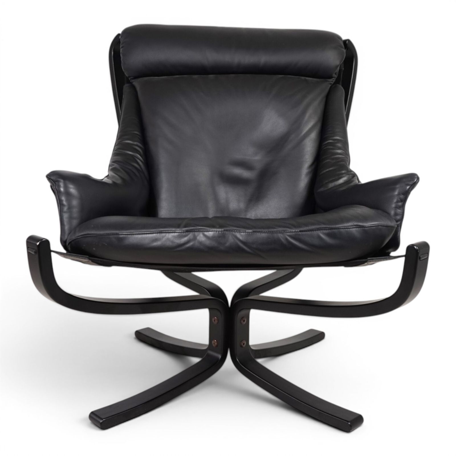 Poltrona Frau Viking Leather Lounge Chair Door Sigurd Ressell, 1970 photo for sale