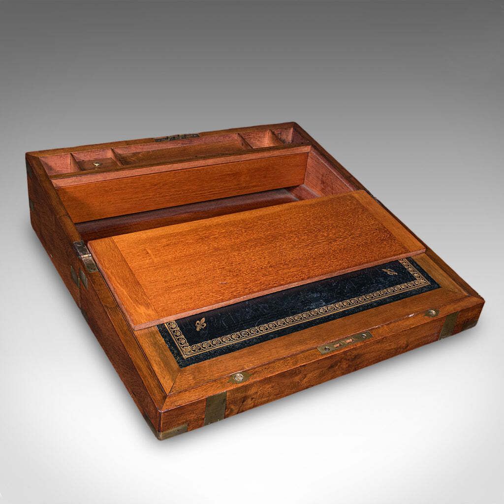 Antique Writing Slope, English, Walnut, Correspondence Box, Regency, Circa 1825 photo Home Decor