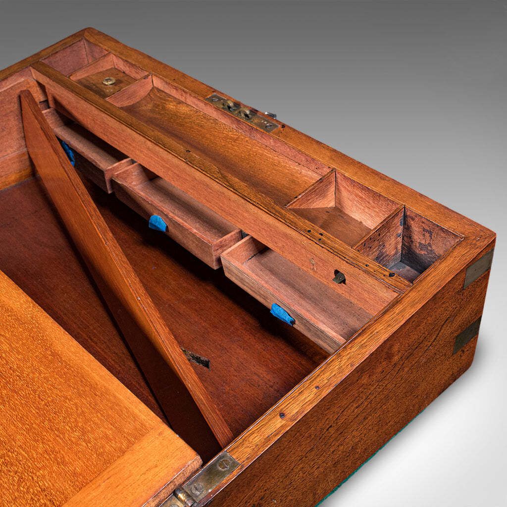 photo for sale Antique Writing Slope, English, Walnut, Correspondence Box, Regency, Circa 1825