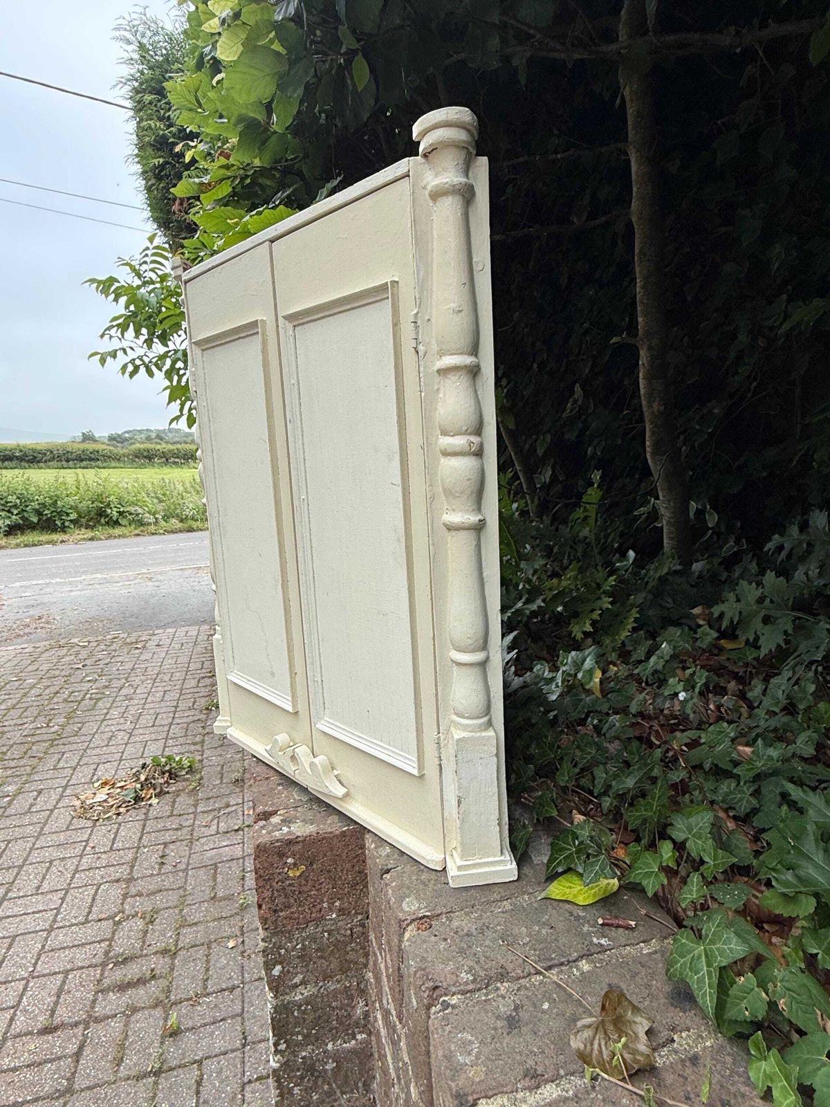 photo buy Unusual And Unique Antique Painted Corner Cabinet, Mirrored Wall Cupboard Rustic Decor And Art