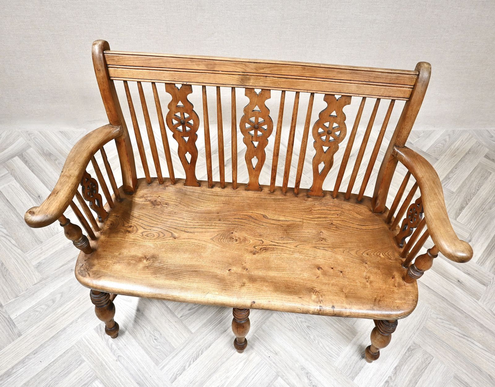 Antique Bench Settle, 1800s, Beech photo Furniture
