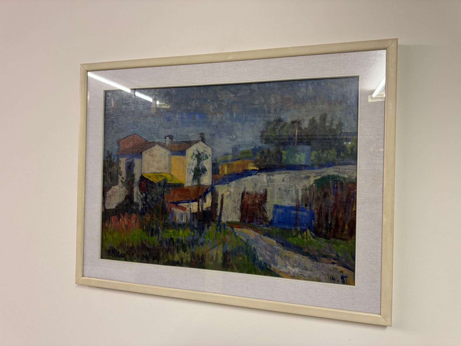 Italian School, Mid 20th Century Painting  – Rural Farmstead Landscape photo furniture