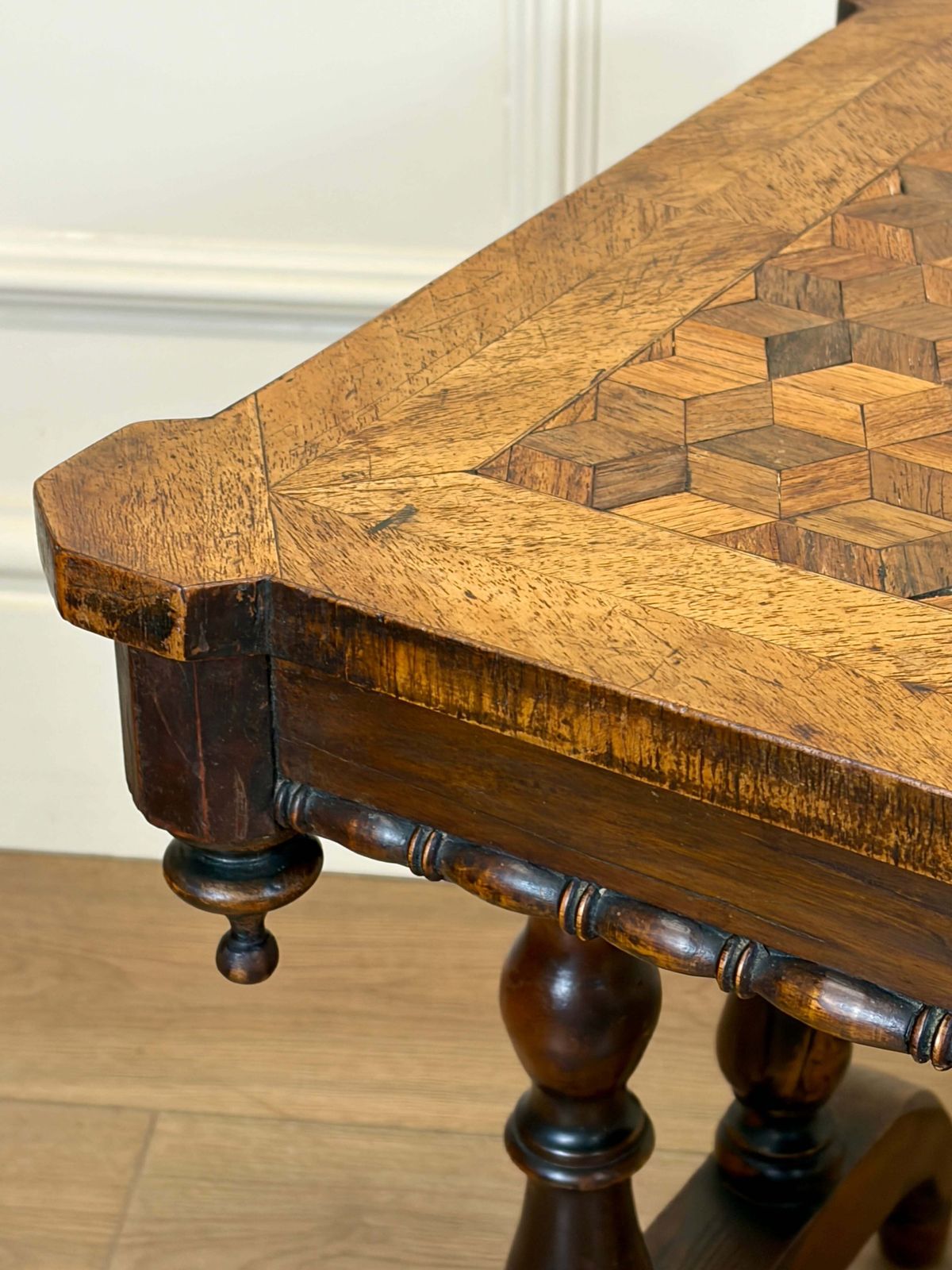 Furniture Antique Victorian Walnut Parquetry Coffee Table photo