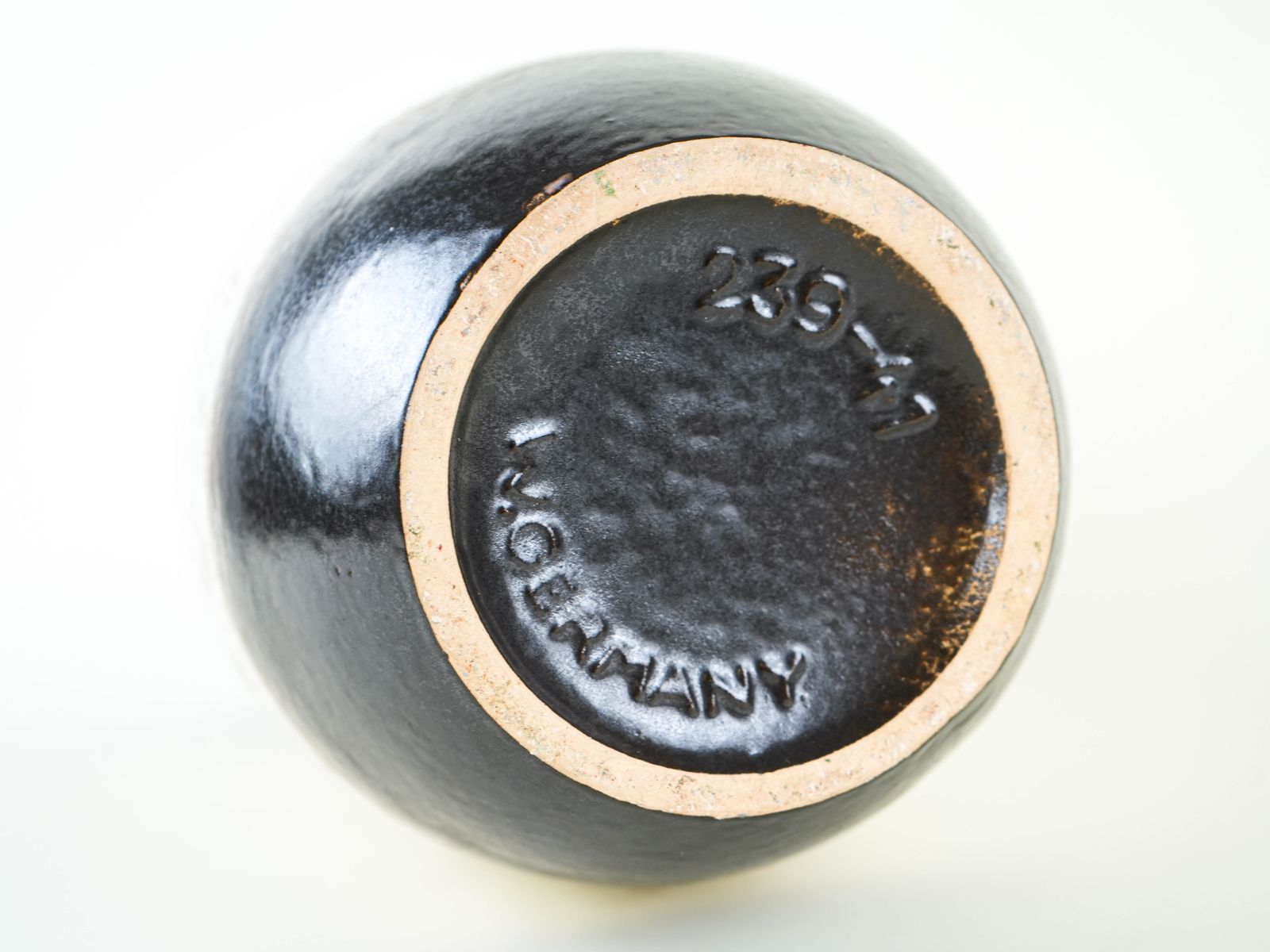 Vase en céramique, design allemand, années 1970, fabriqué en Allemagne de l'Ouest photo vintage