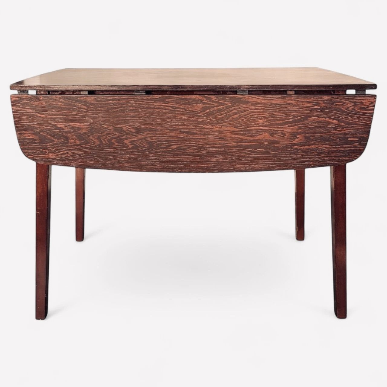 Mid Century Schreiber Rosewood Effect Formica Drop Leaf Dining Table photo 289.0