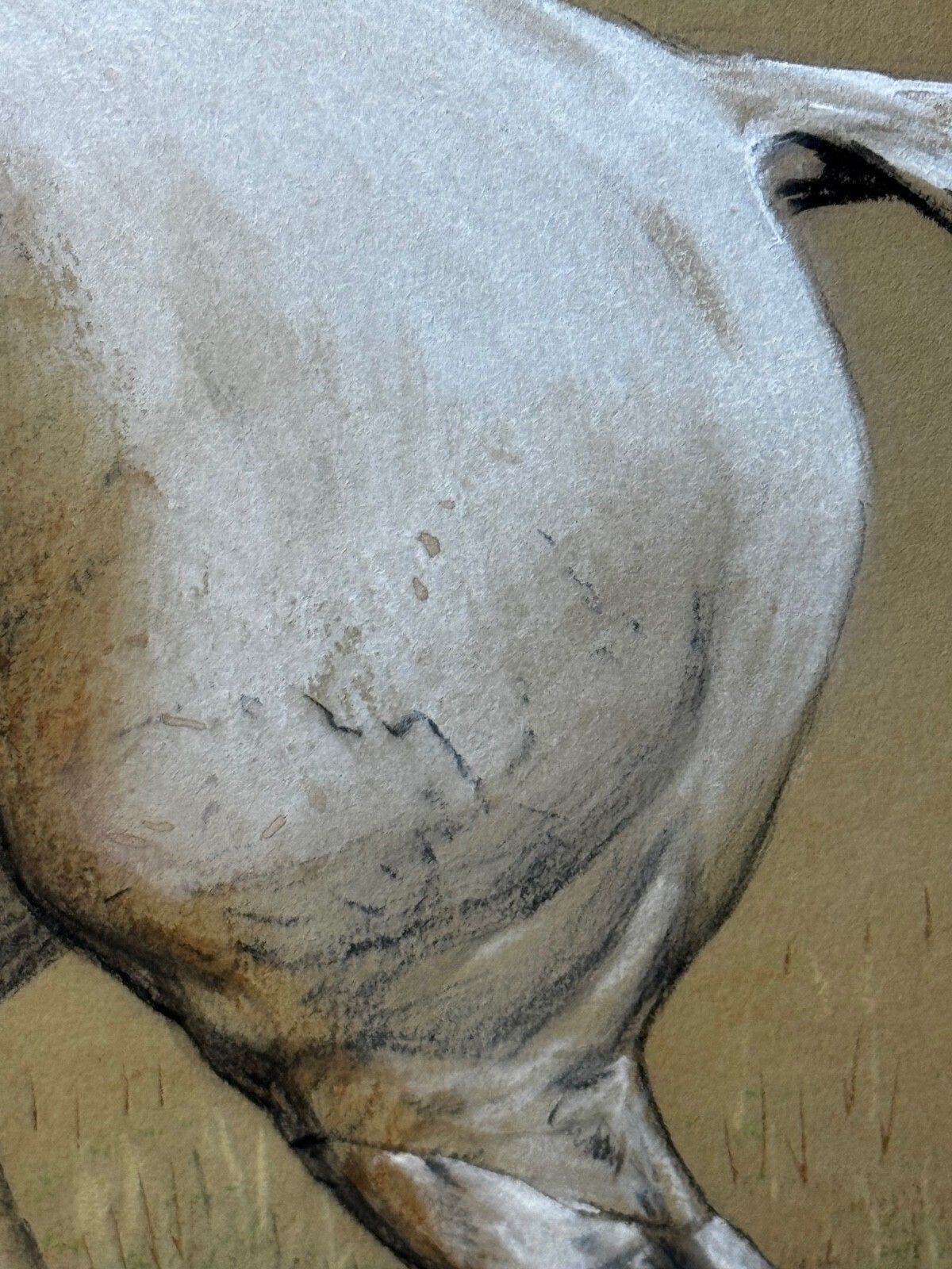 Groot 19e-eeuws jagerschilderij met de Quorn Hunt, Tom Firr te paard, gesigneerd Basil Nightingale photo vintage