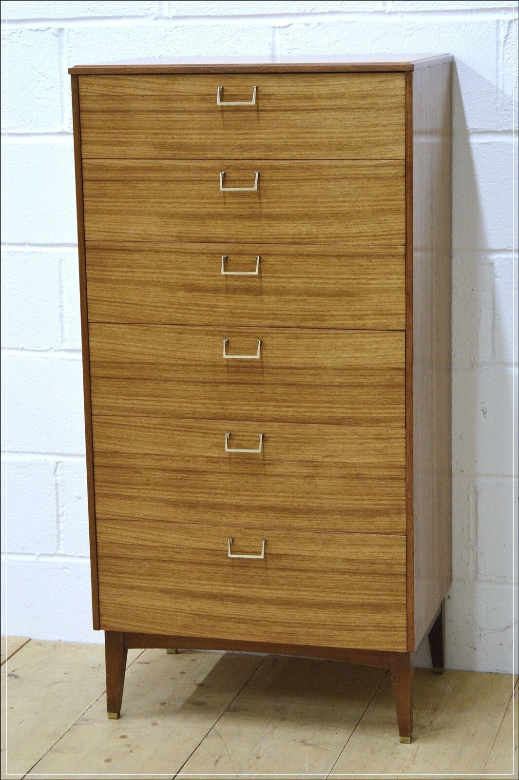 Mid Century Chest Of Drawers Teak Vintage Lebus Danish Design Tallboy Delivery photo furniture