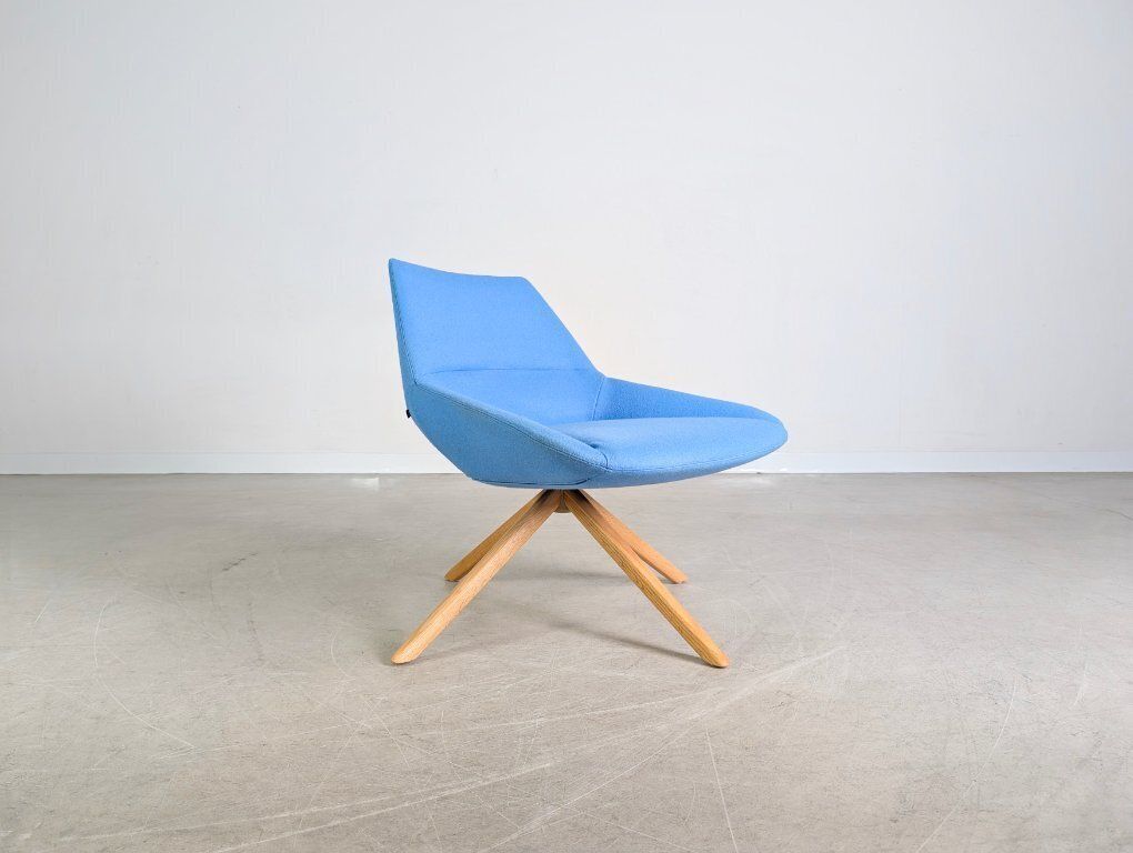 Set Of 3 Inclass Armchairs Pillet Dunas Xl Blue Office Lounge Chair photo vinterior