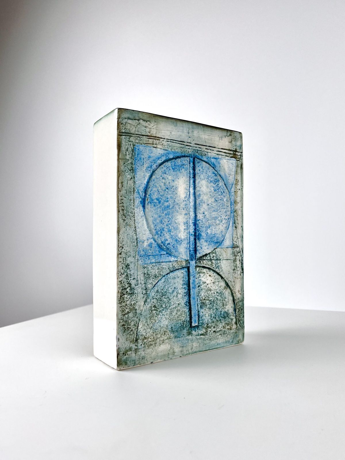 Anne Lewis For Troika Double Sided Slab Vase British 1960s