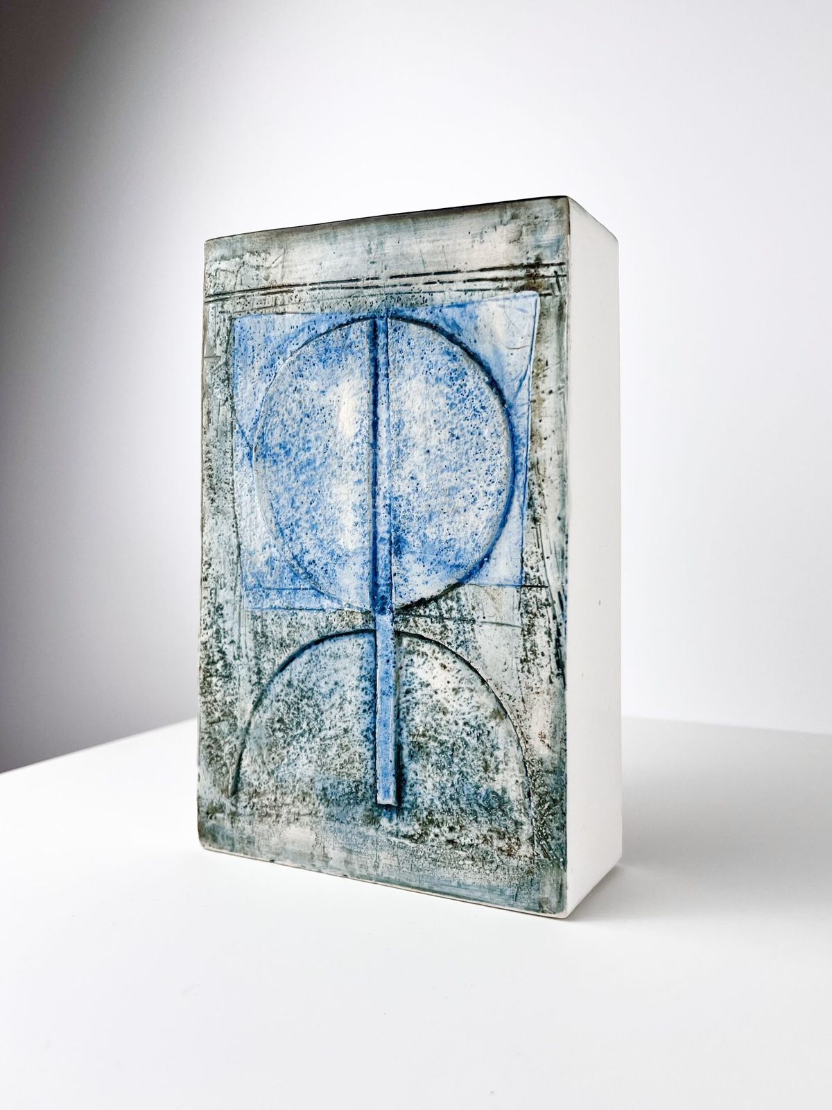 Anne Lewis For Troika Double Sided Slab Vase British 1960s photo Home Decor